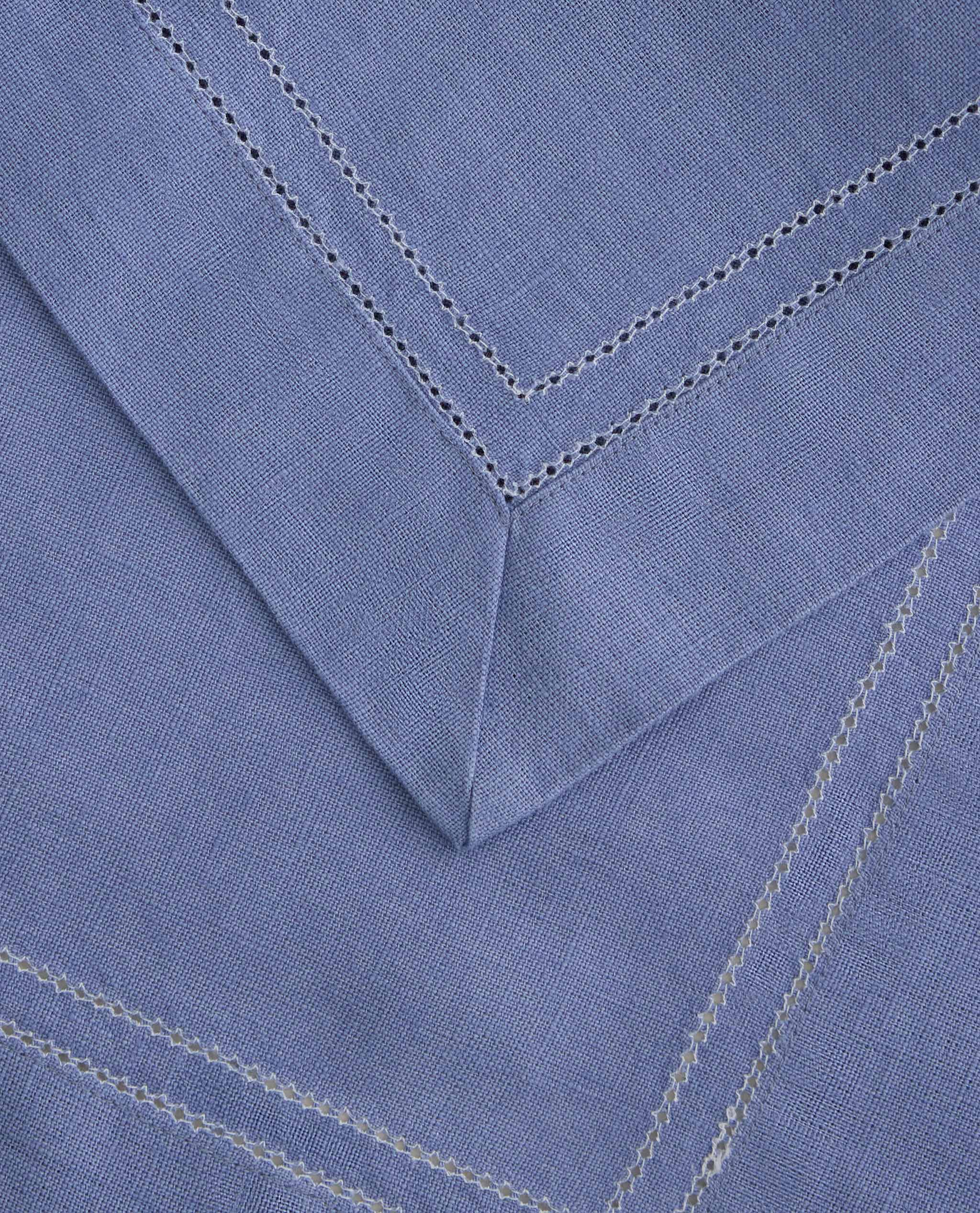 Linen Picotting Napkins (Set of 4) - Denim Blue - Image 3