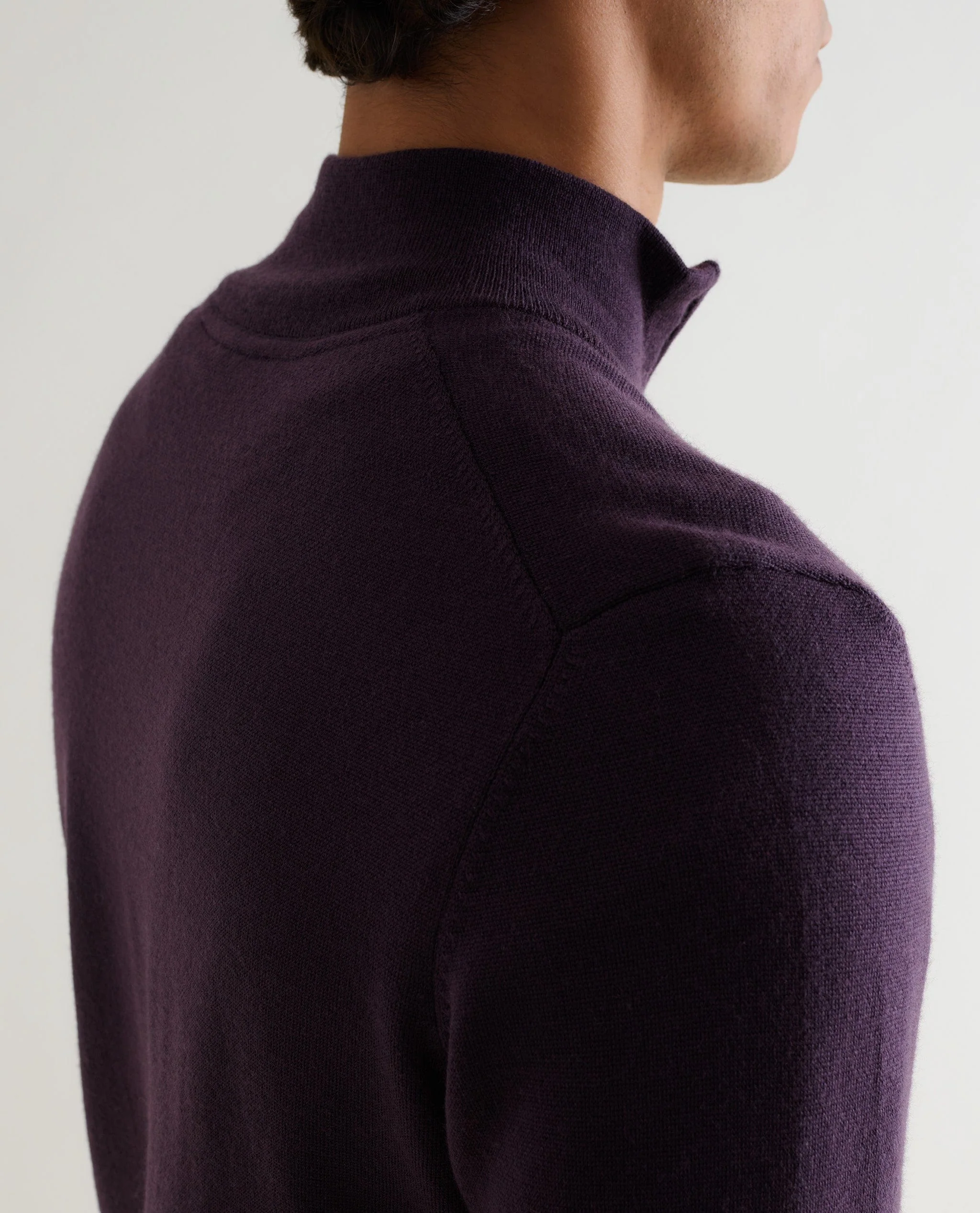 Men's Fine Merino 1/4 Zip Jumper - Image 10