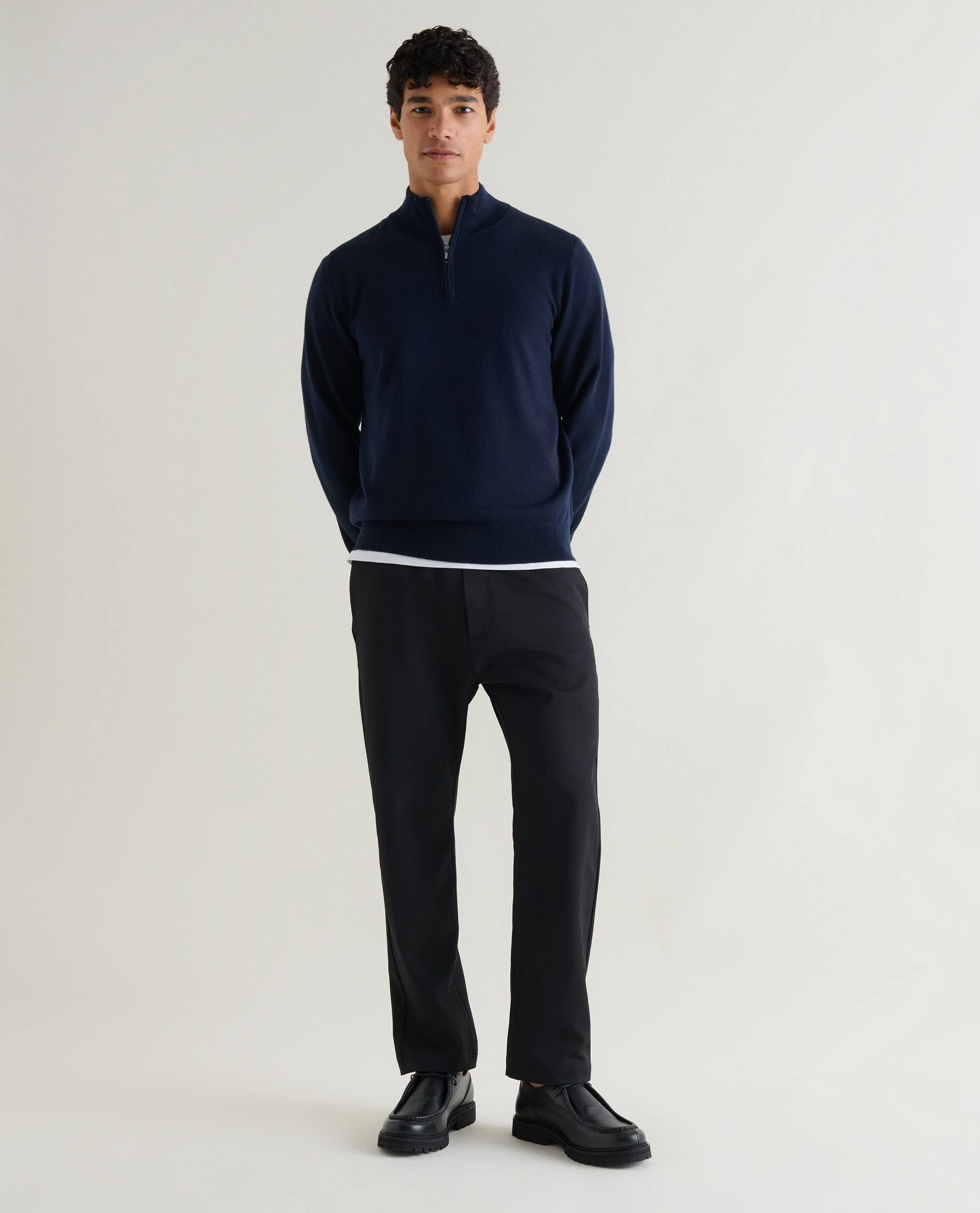 Men's Fine Merino 1/4 Zip Jumper - Image 12