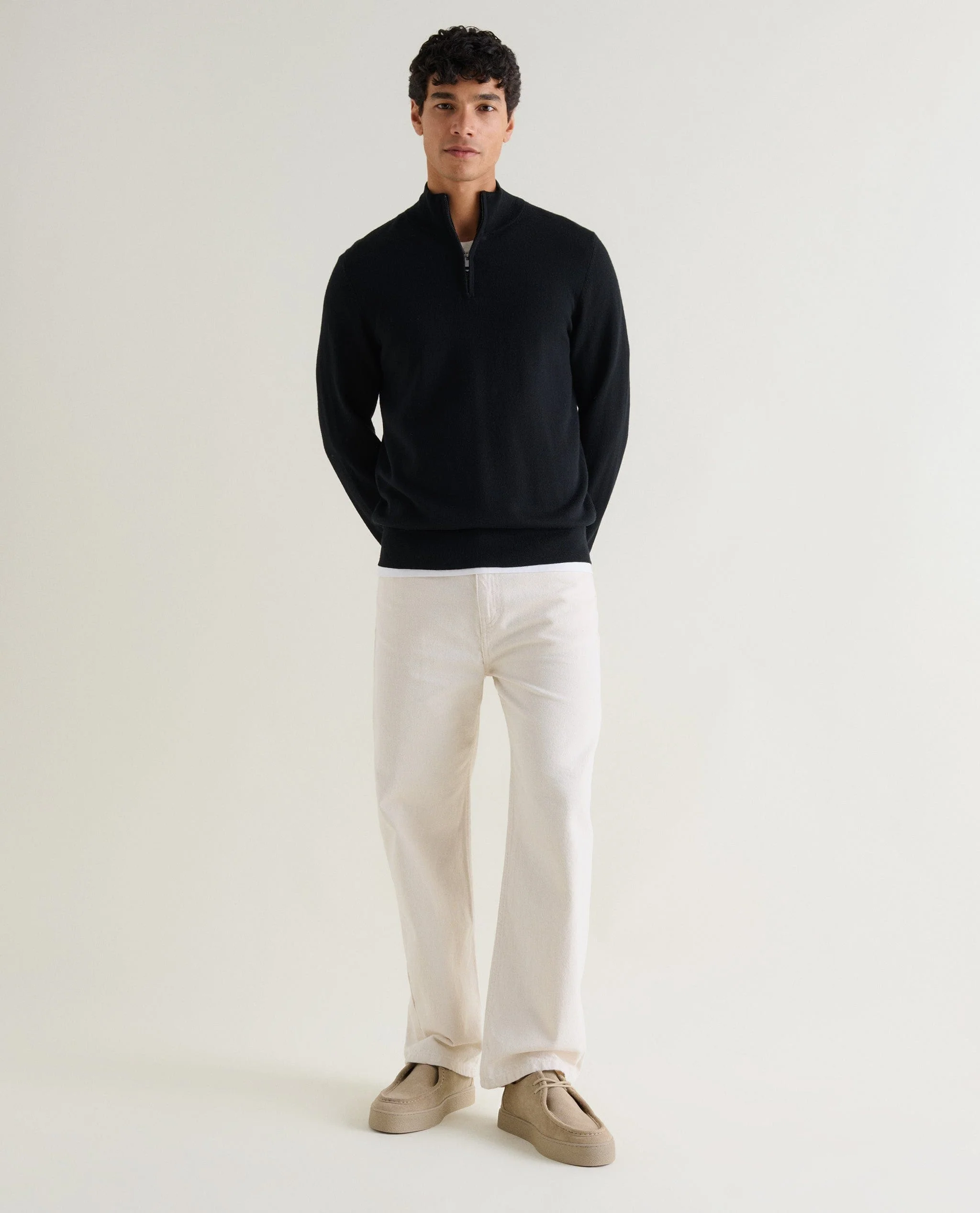 Men's Fine Merino 1/4 Zip Jumper - Image 16