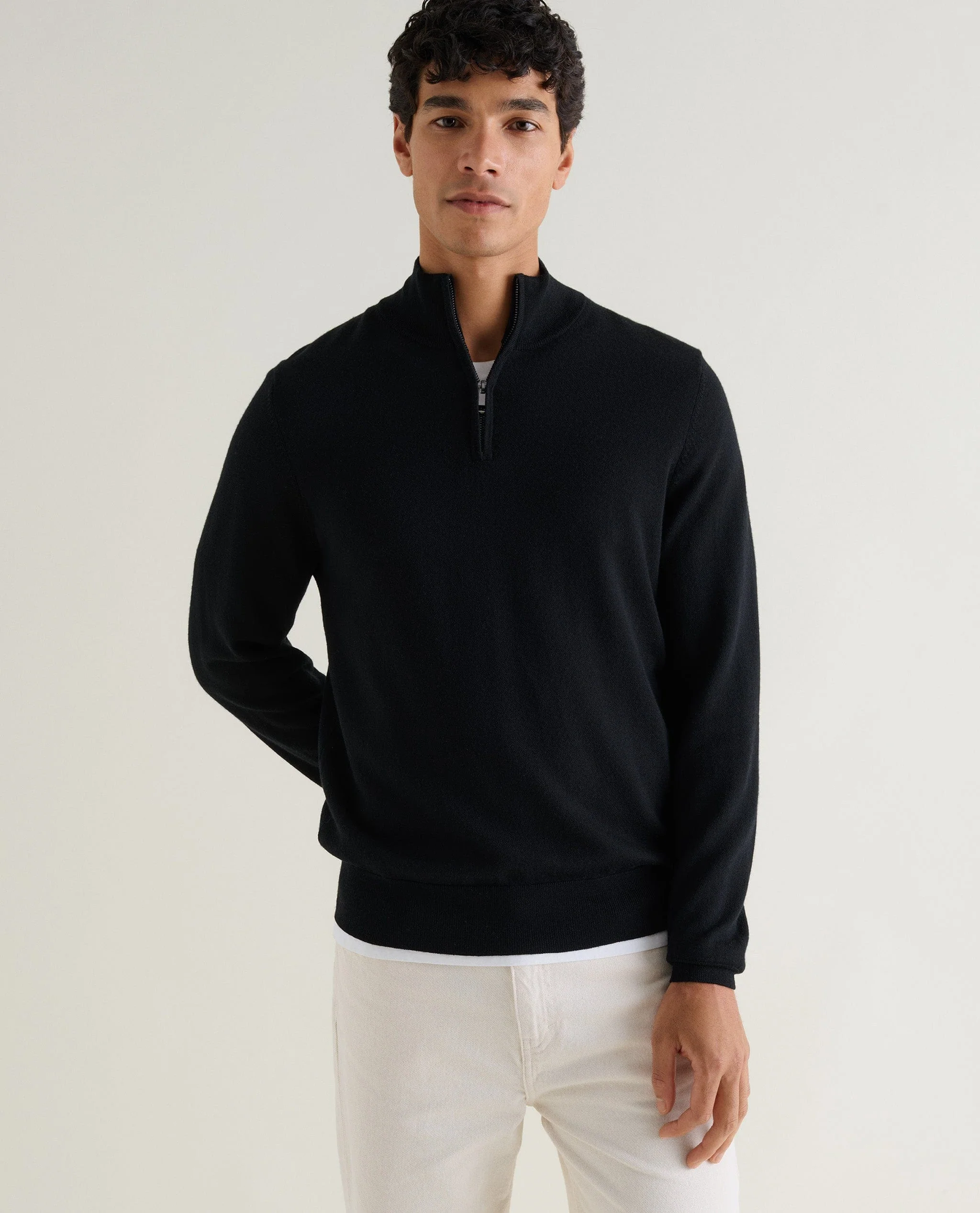 Men's Fine Merino 1/4 Zip Jumper - Image 18