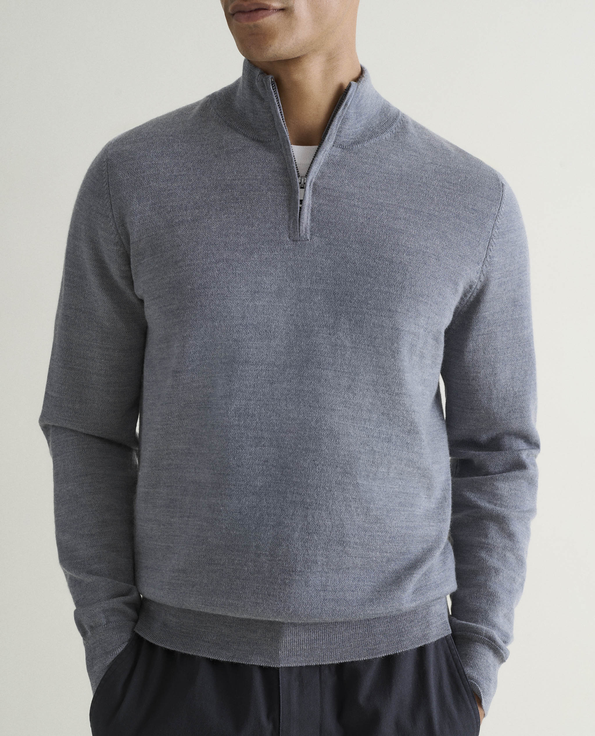 Men's Fine Merino 1/4 Zip Jumper - Image 4
