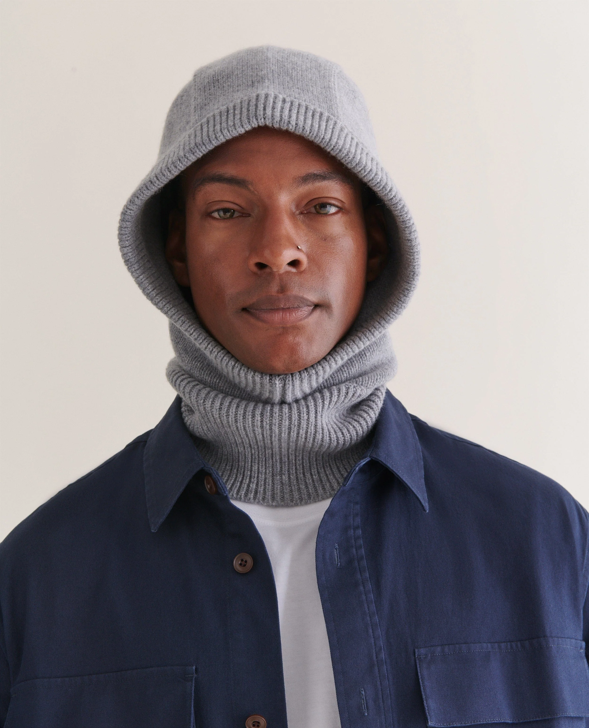 Men's Cashmere Merino Knitted Hood - Image 12