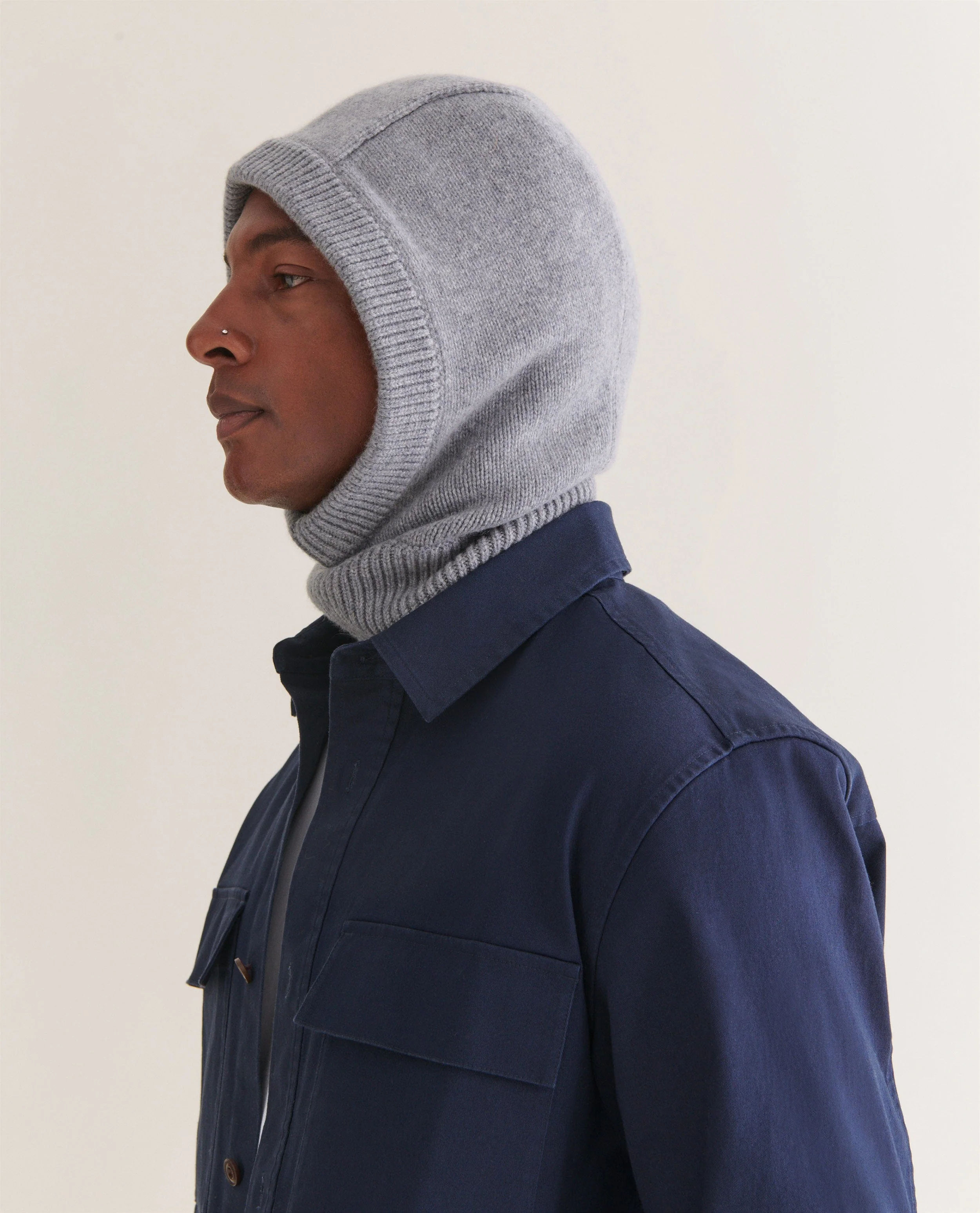 Men's Cashmere Merino Knitted Hood - Image 14