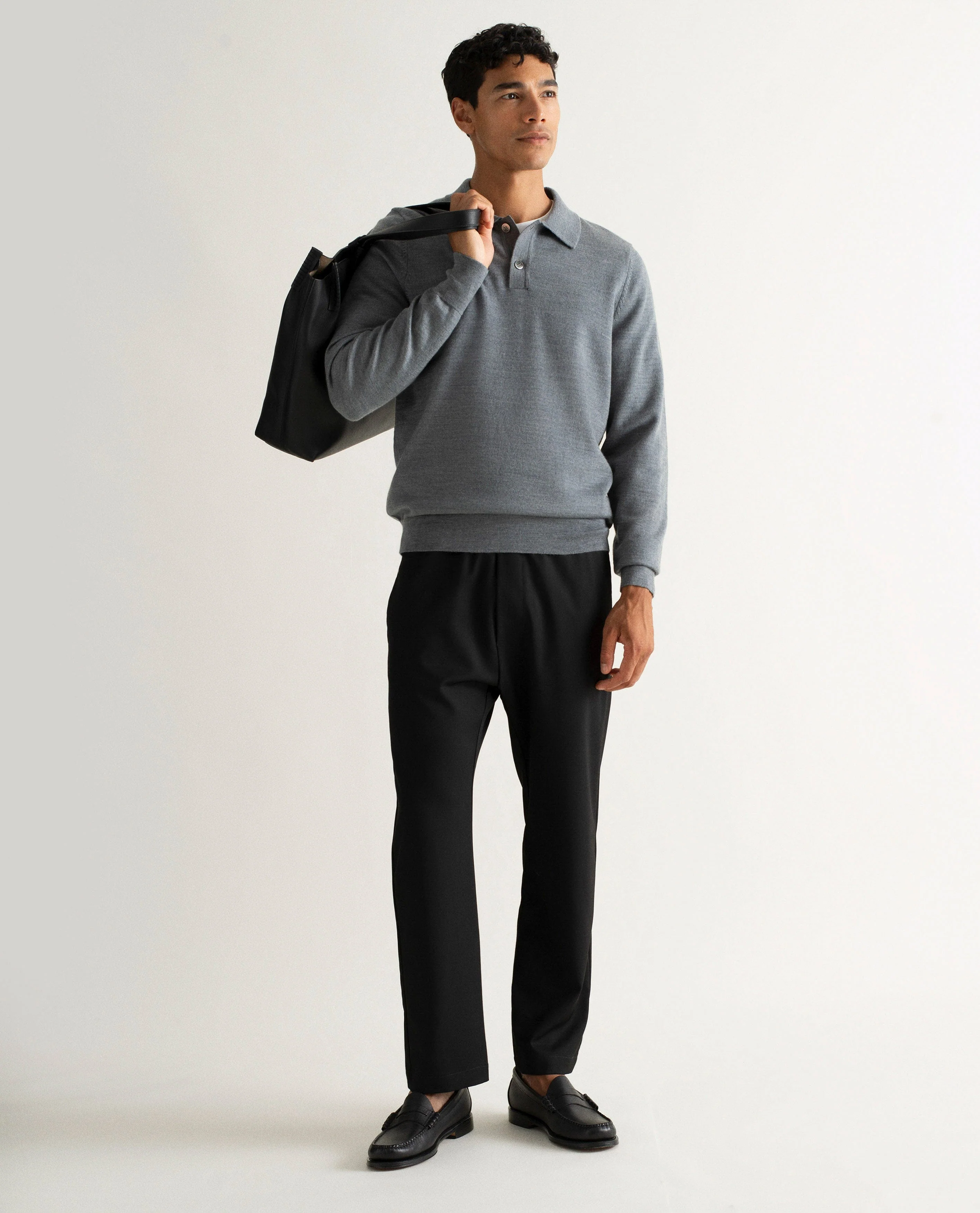 Men's Merino Knitted Polo Jumper - Image 12