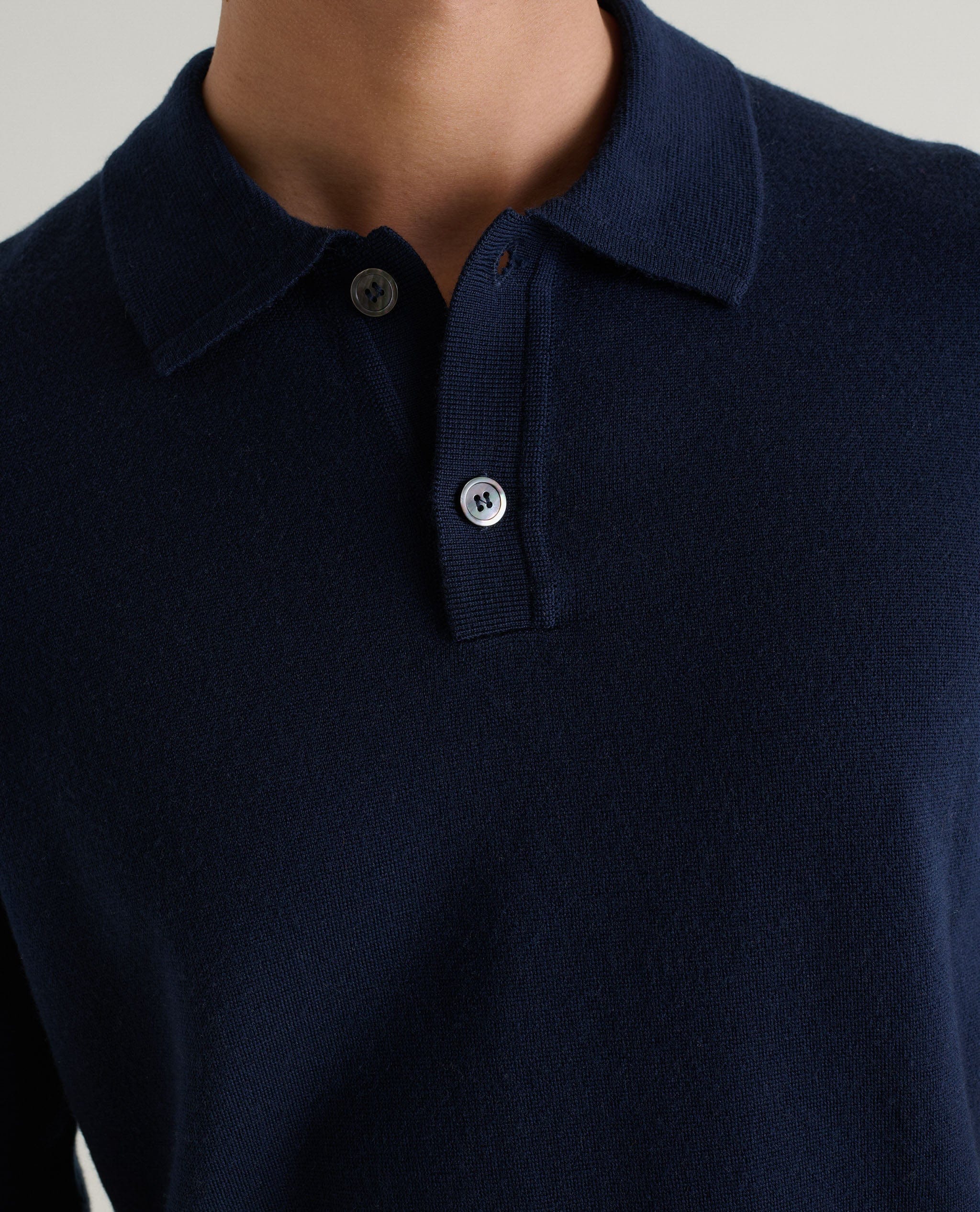 Men's Merino Knitted Polo Jumper - Image 15