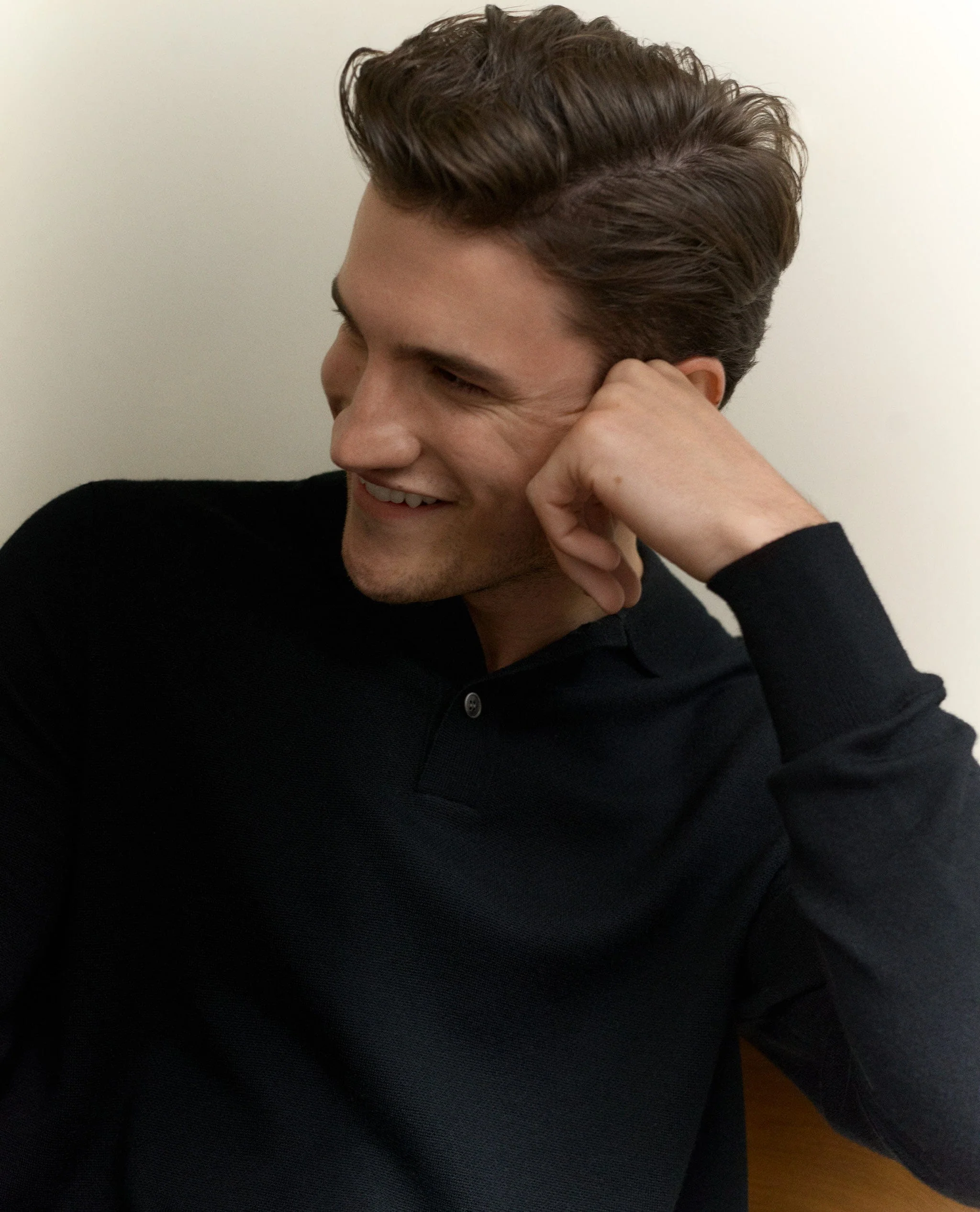 Men's Merino Knitted Polo Jumper - Image 21