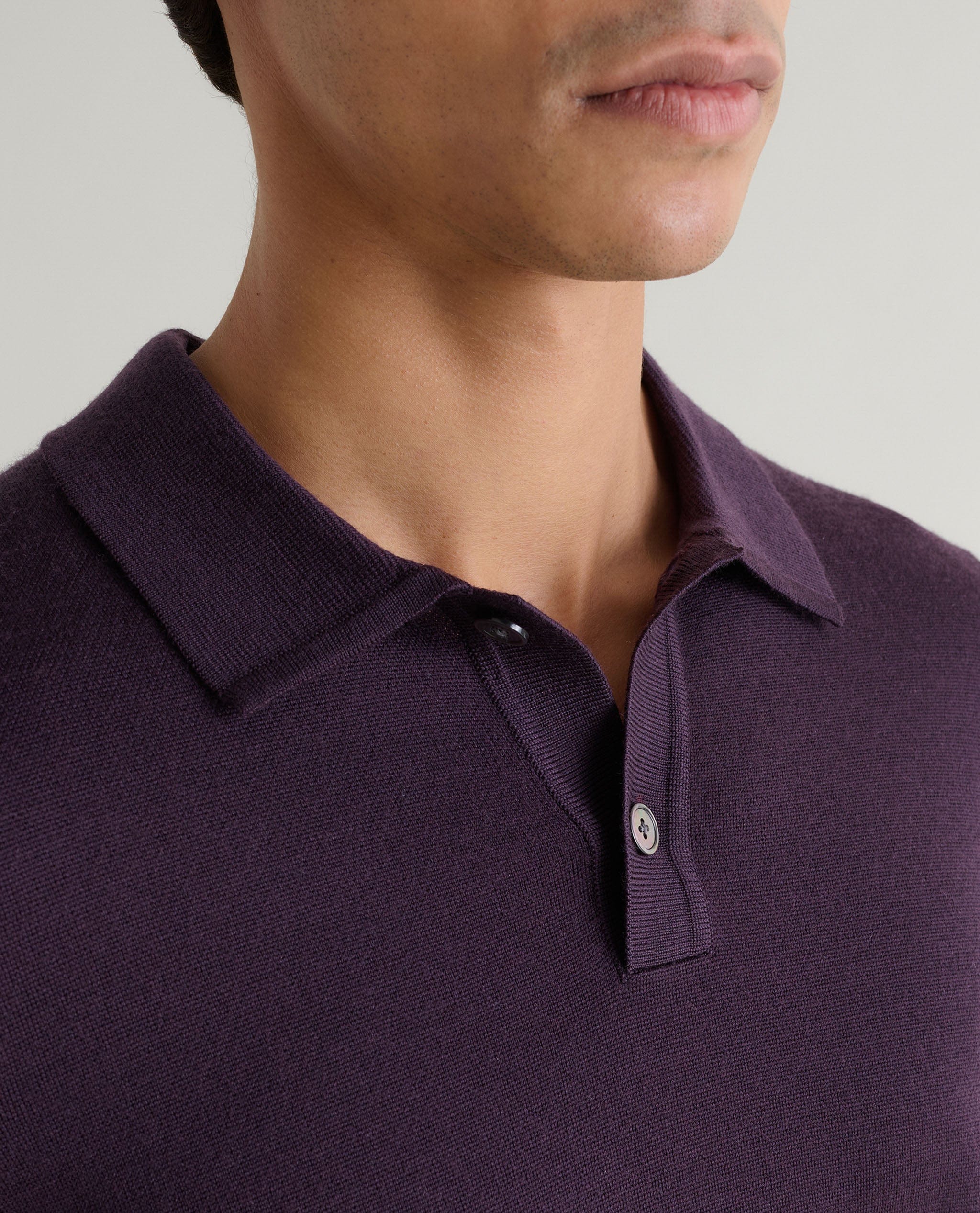 Men's Merino Knitted Polo Jumper - Image 5