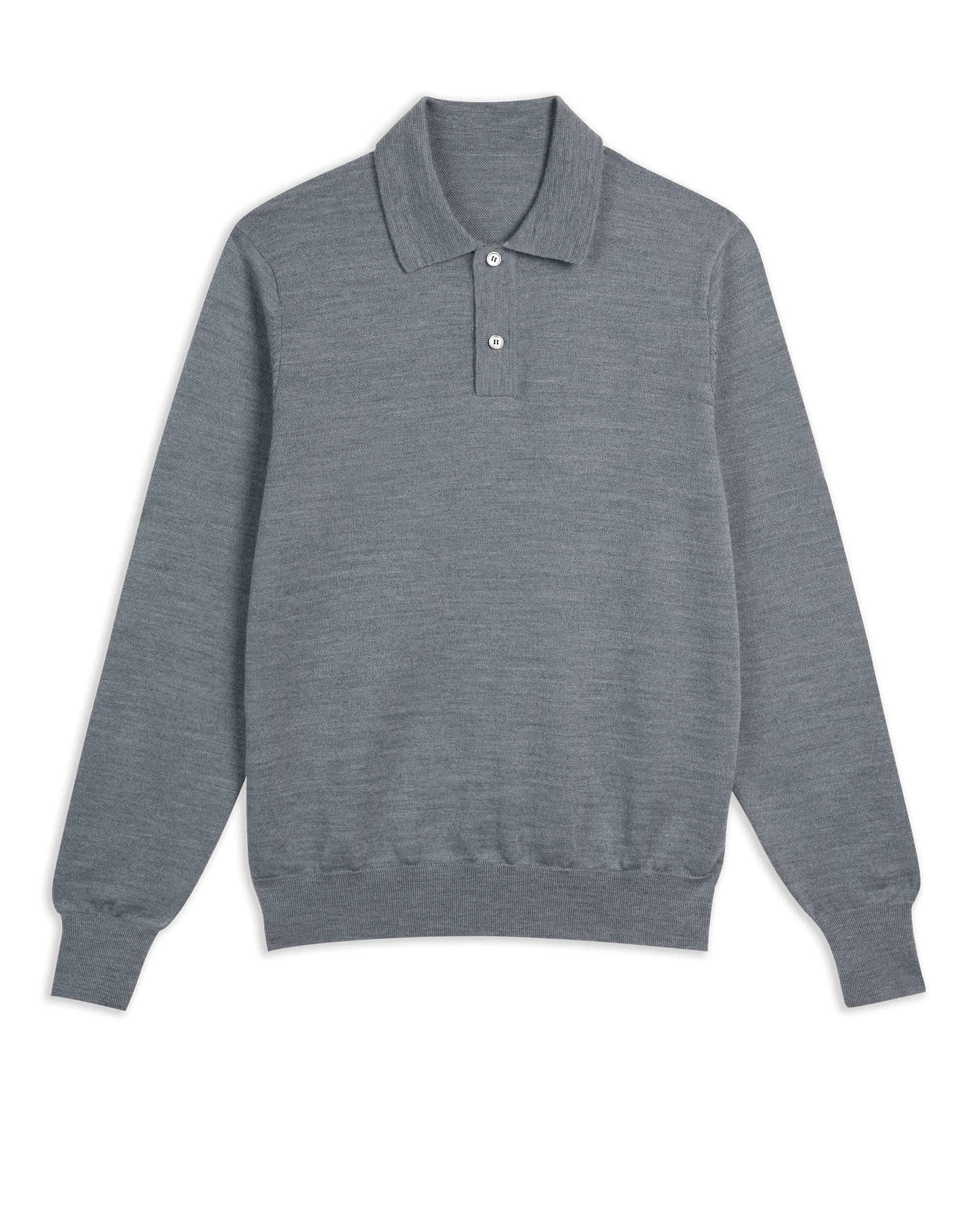 Men's Merino Knitted Polo Jumper - Image 9