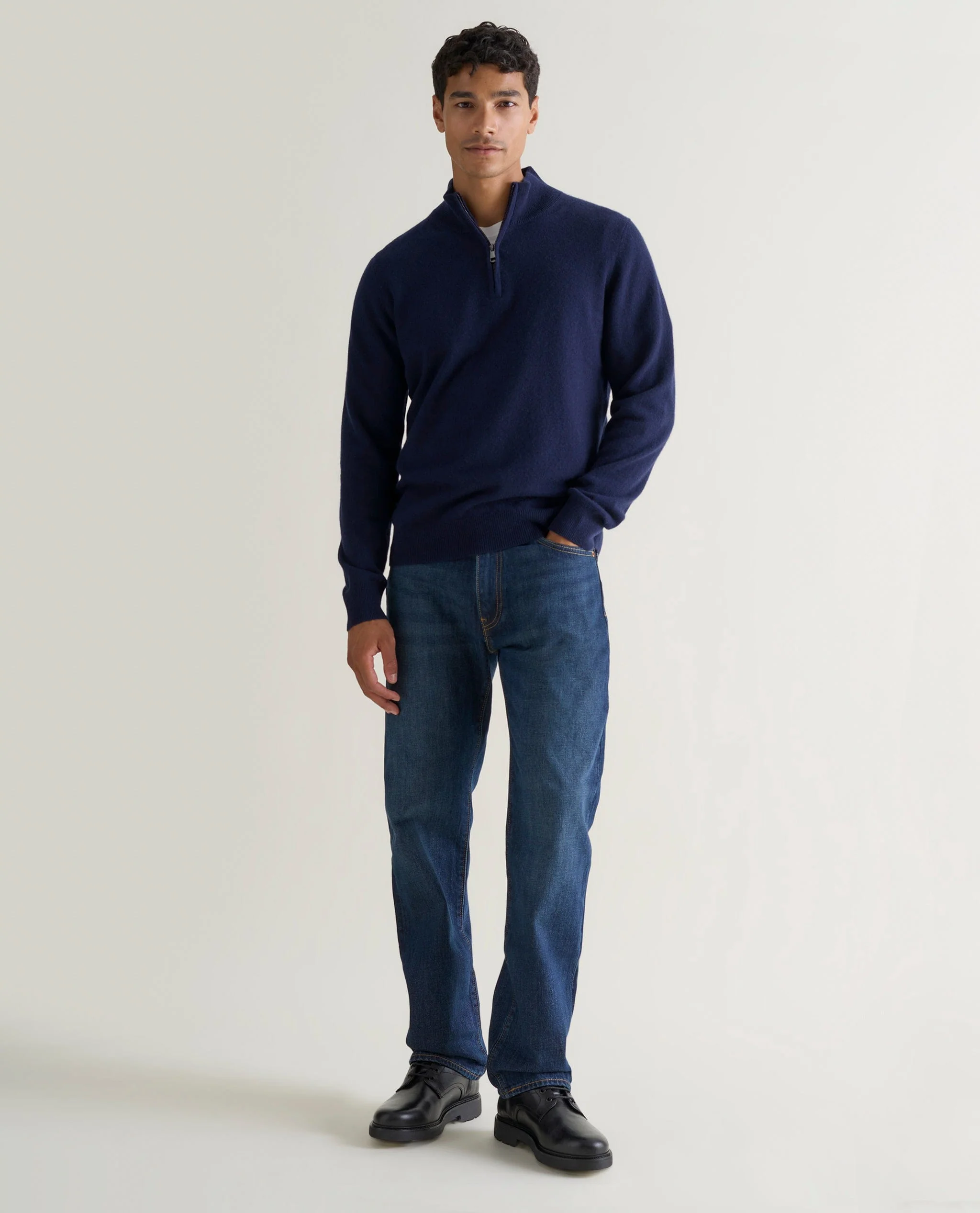 Men's Finest Cashmere 1/4 Zip Jumper - Image 13