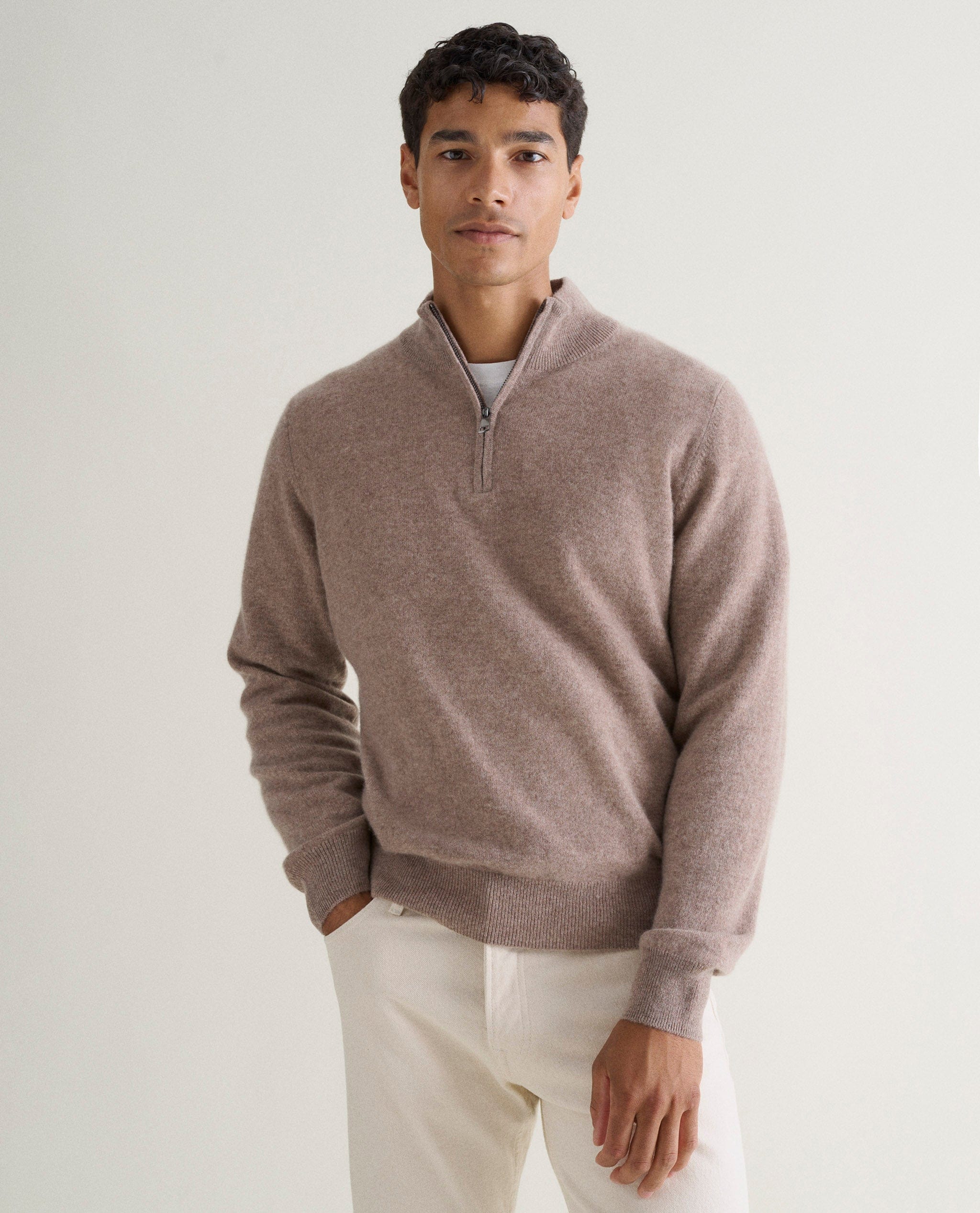 Men's Finest Cashmere 1/4 Zip Jumper - Image 16