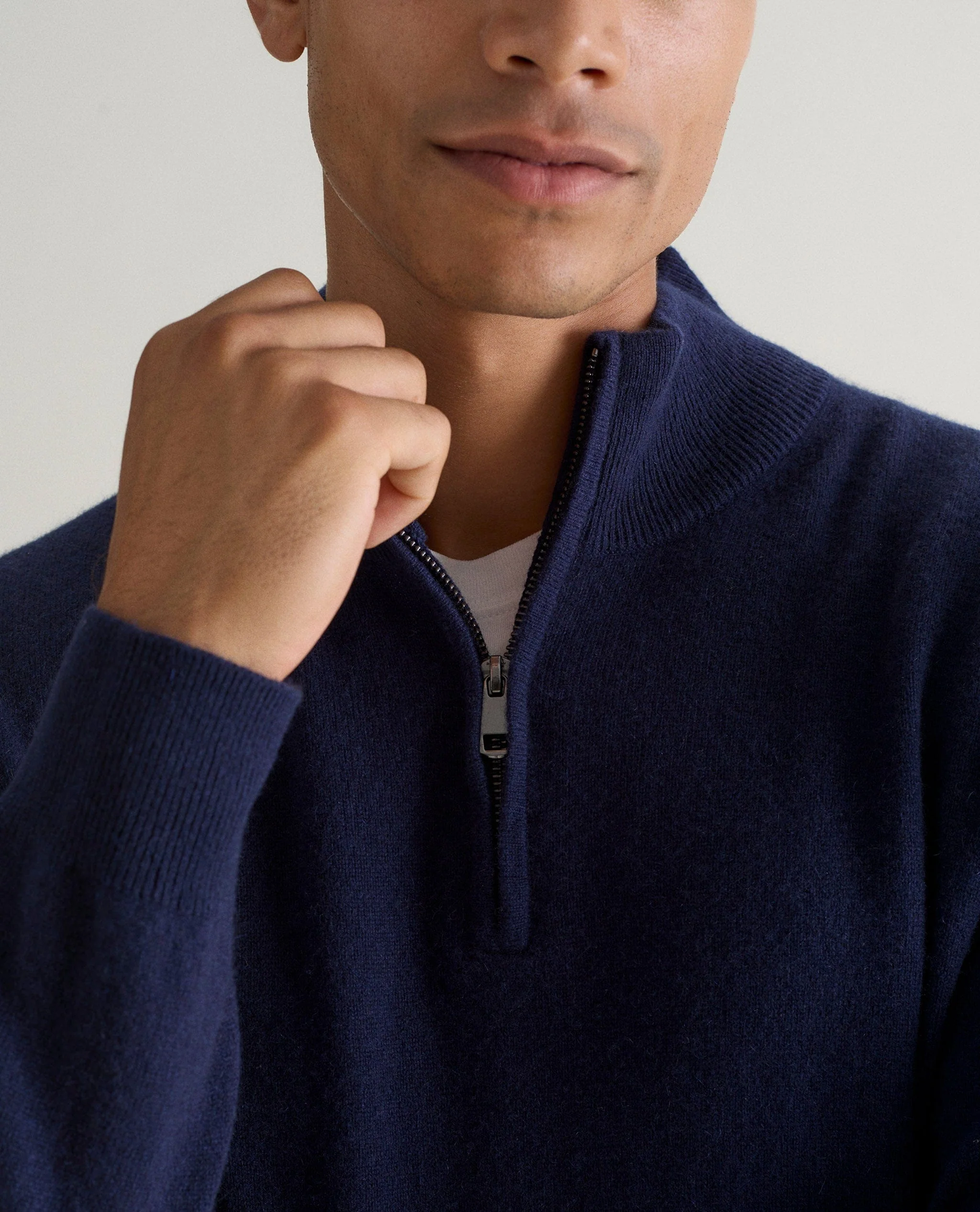 Men's Finest Cashmere 1/4 Zip Jumper - Image 19