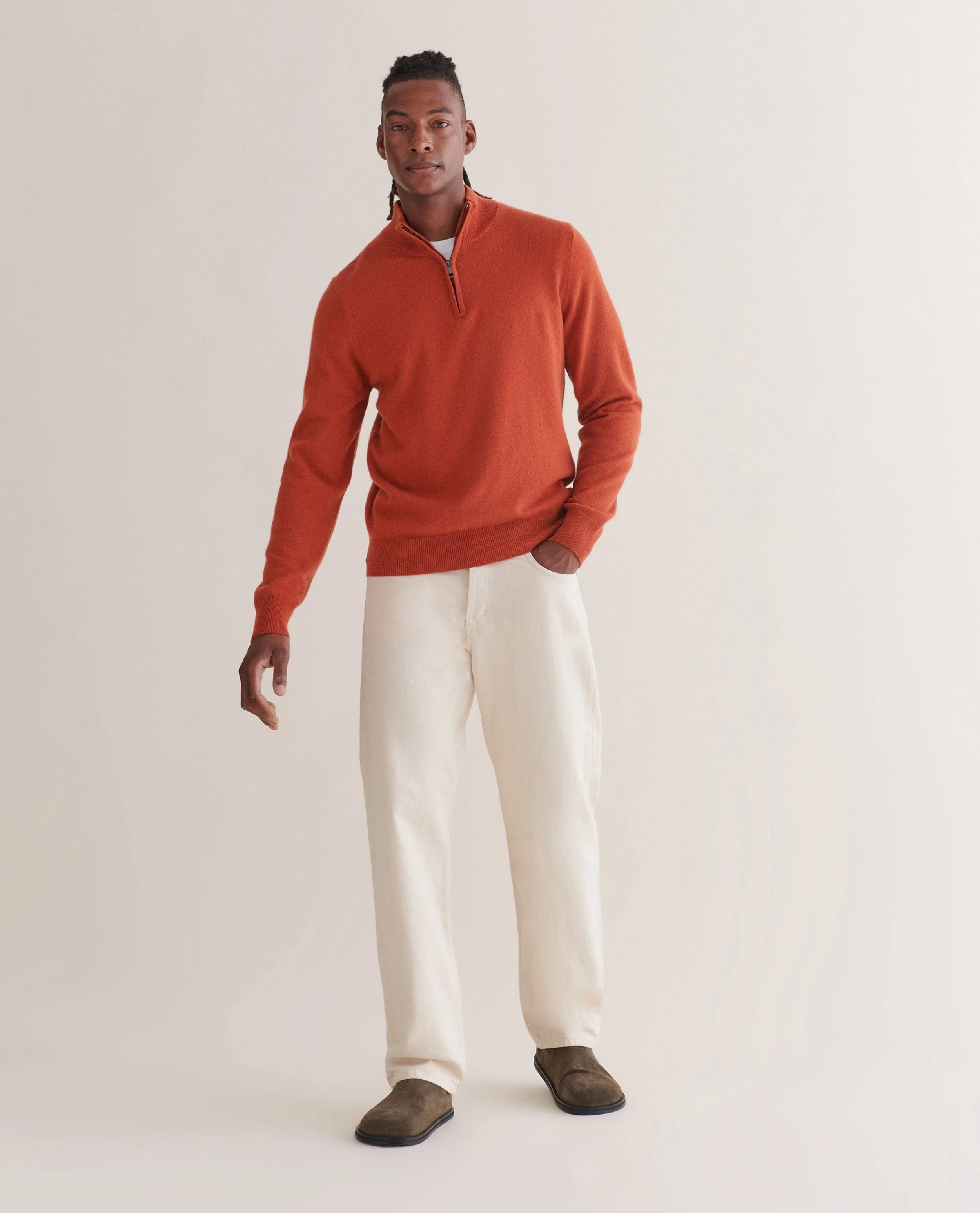 Men's Finest Cashmere 1/4 Zip Jumper - Image 22