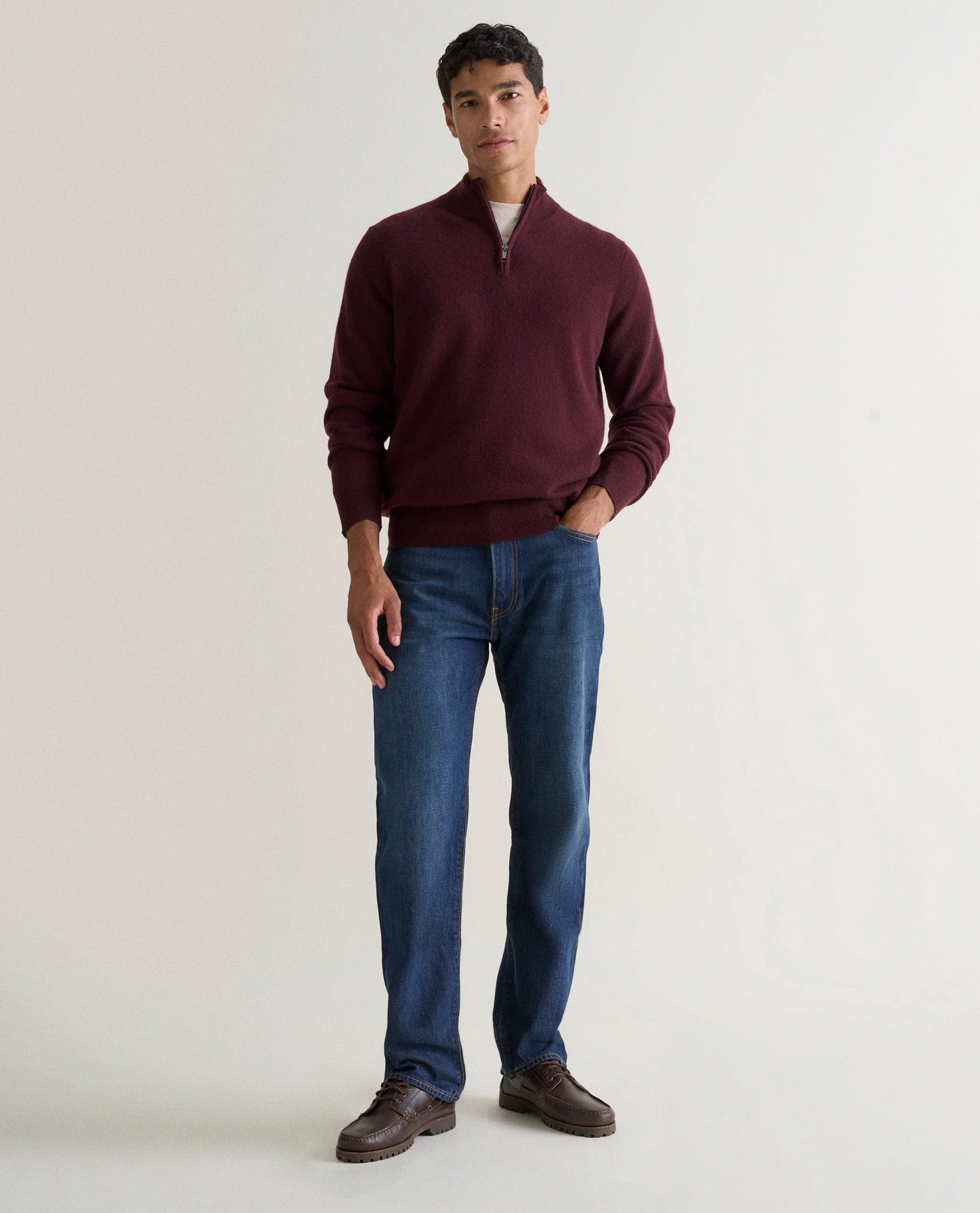 Men's Finest Cashmere 1/4 Zip Jumper - Image 24