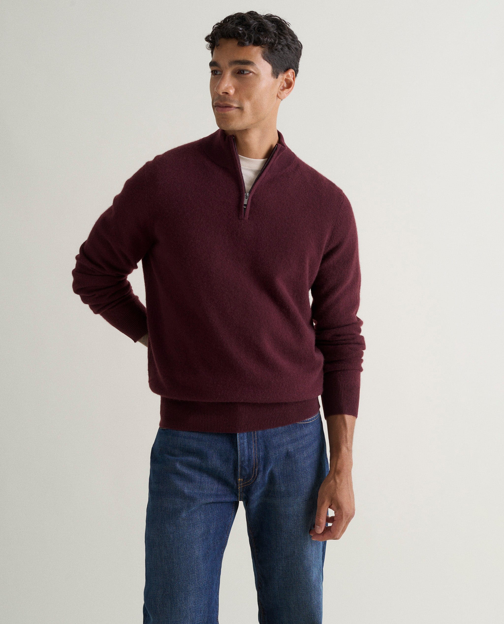 Men's Finest Cashmere 1/4 Zip Jumper - Image 26