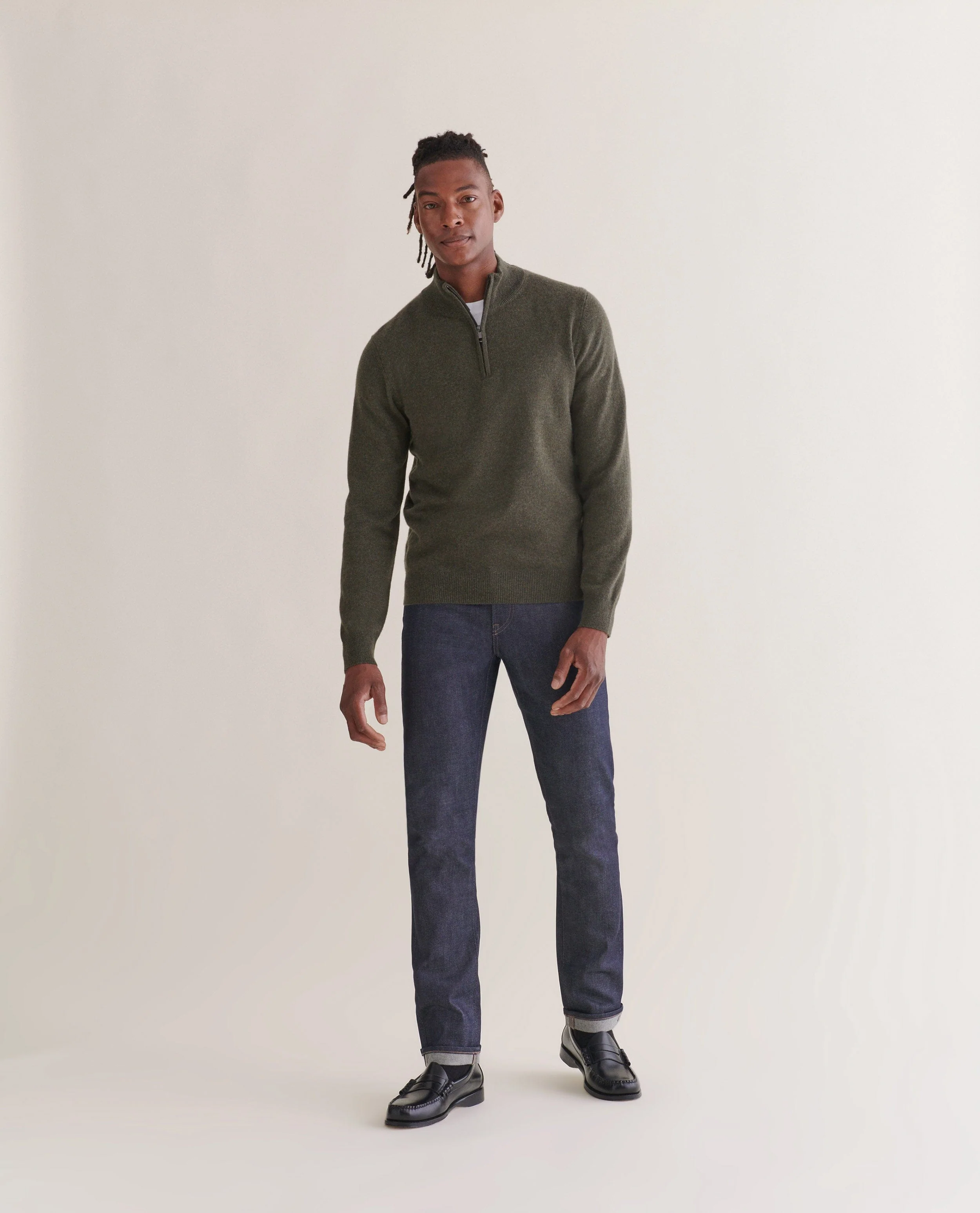 Men's Finest Cashmere 1/4 Zip Jumper - Image 29