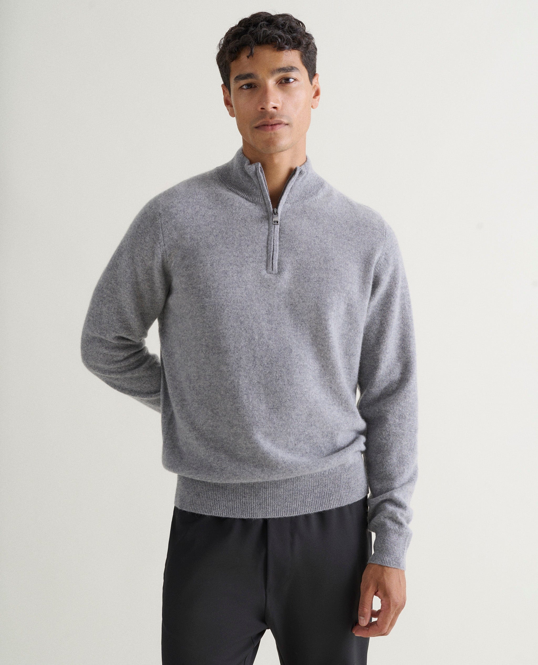 Men's Finest Cashmere 1/4 Zip Jumper - Image 35