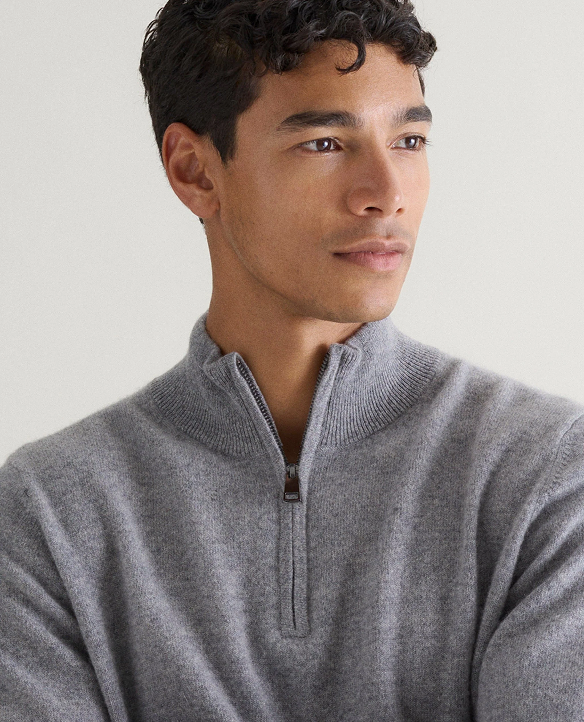 Men's Finest Cashmere 1/4 Zip Jumper - Image 37