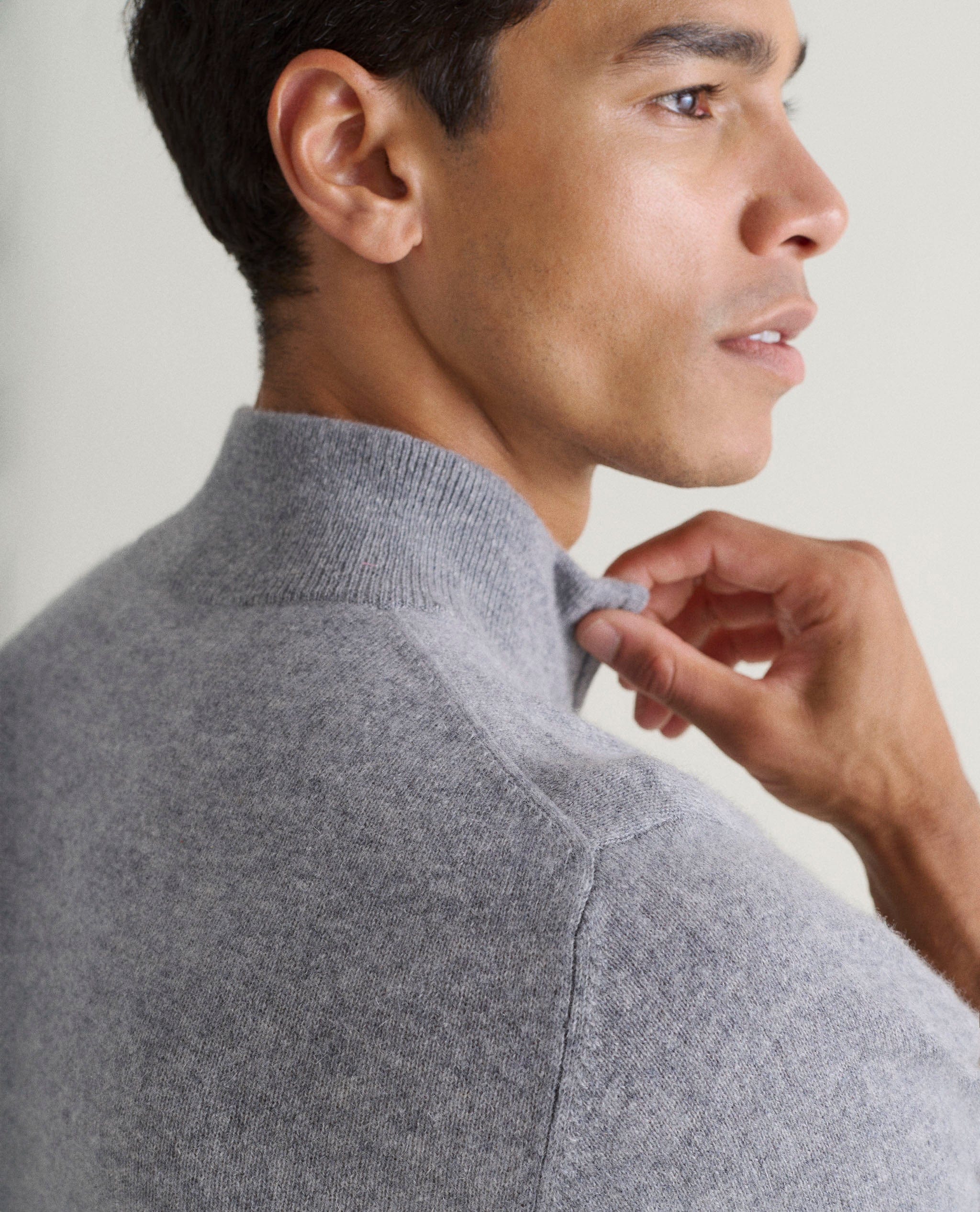 Men's Finest Cashmere 1/4 Zip Jumper - Image 38