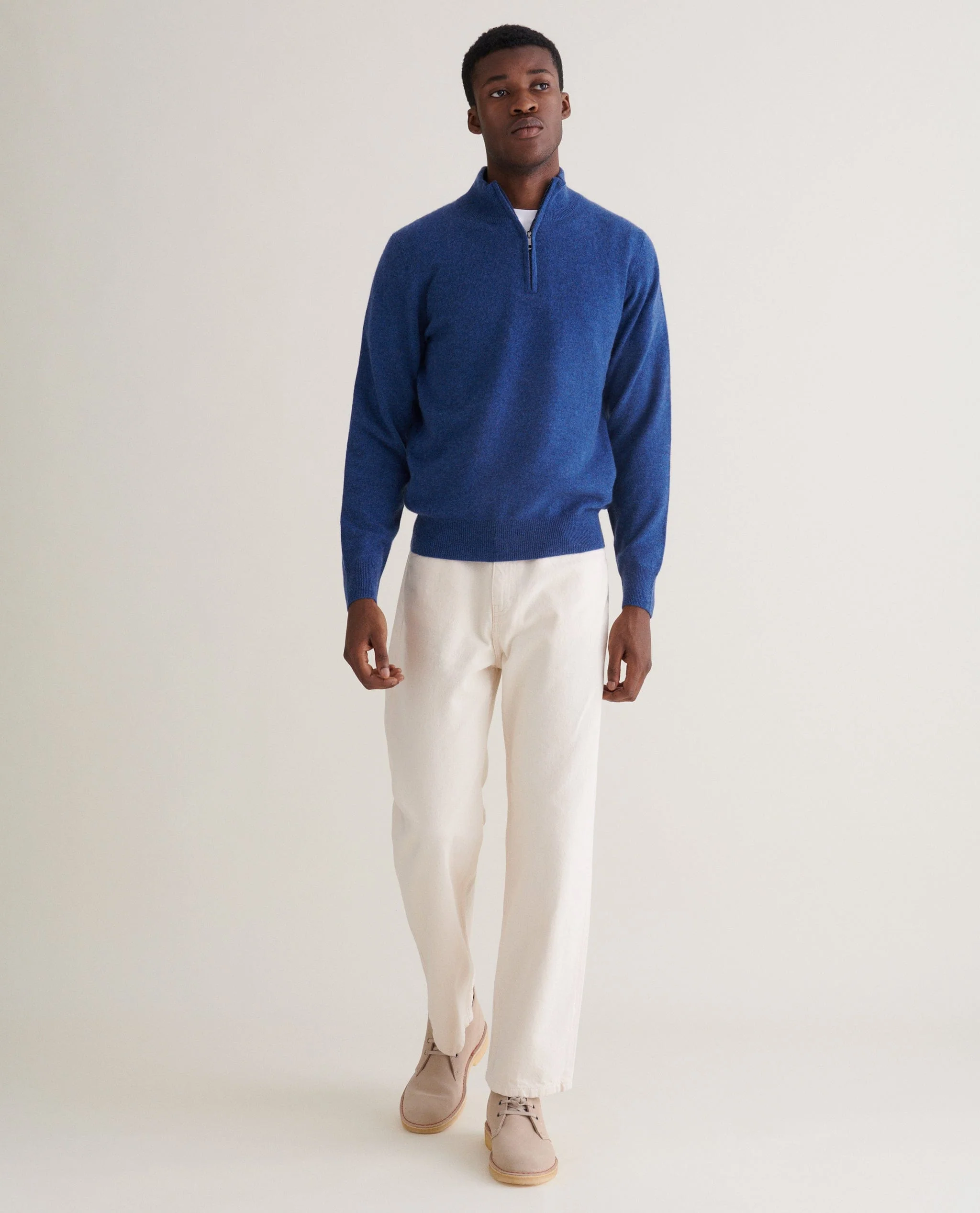 Men's Finest Cashmere 1/4 Zip Jumper - Image 39