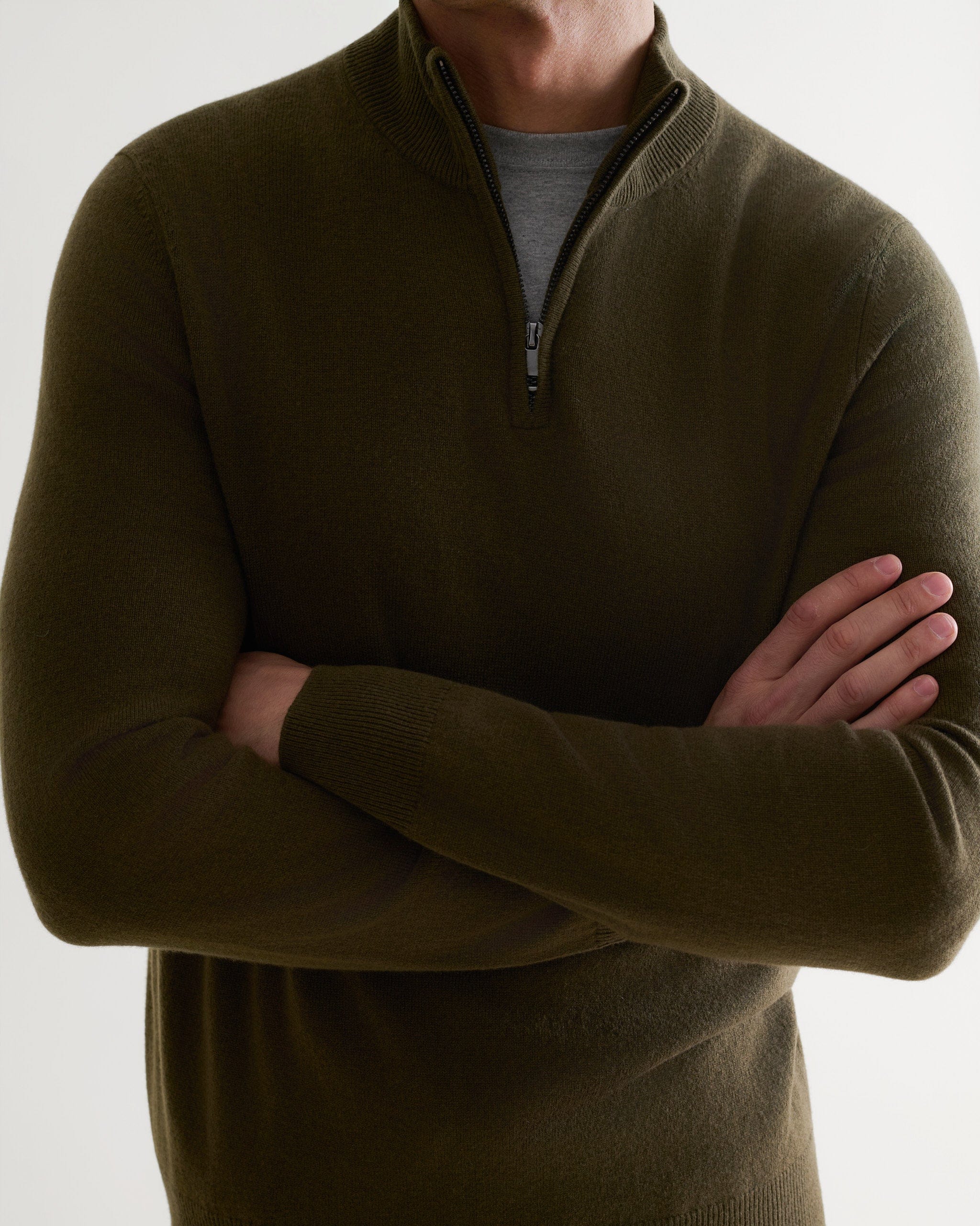 Men's Finest Cashmere 1/4 Zip Jumper - Image 4