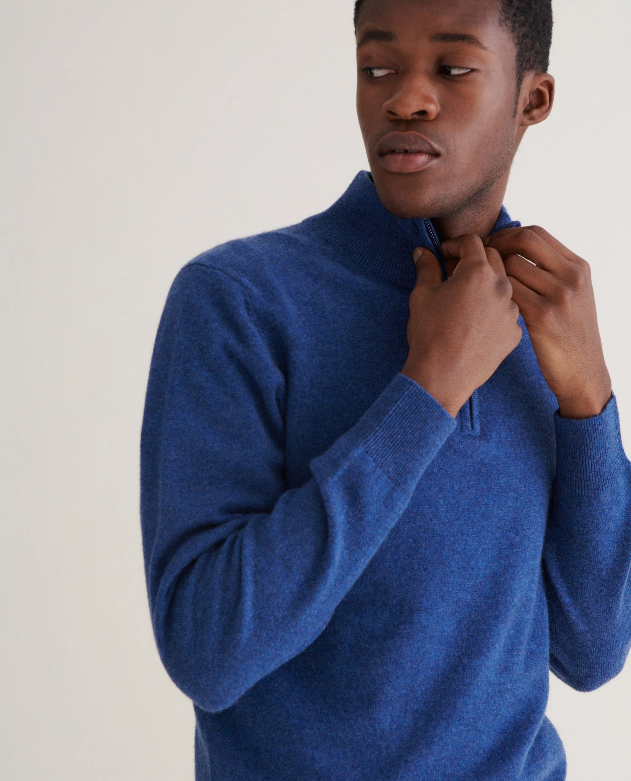 Men's Finest Cashmere 1/4 Zip Jumper - Image 42