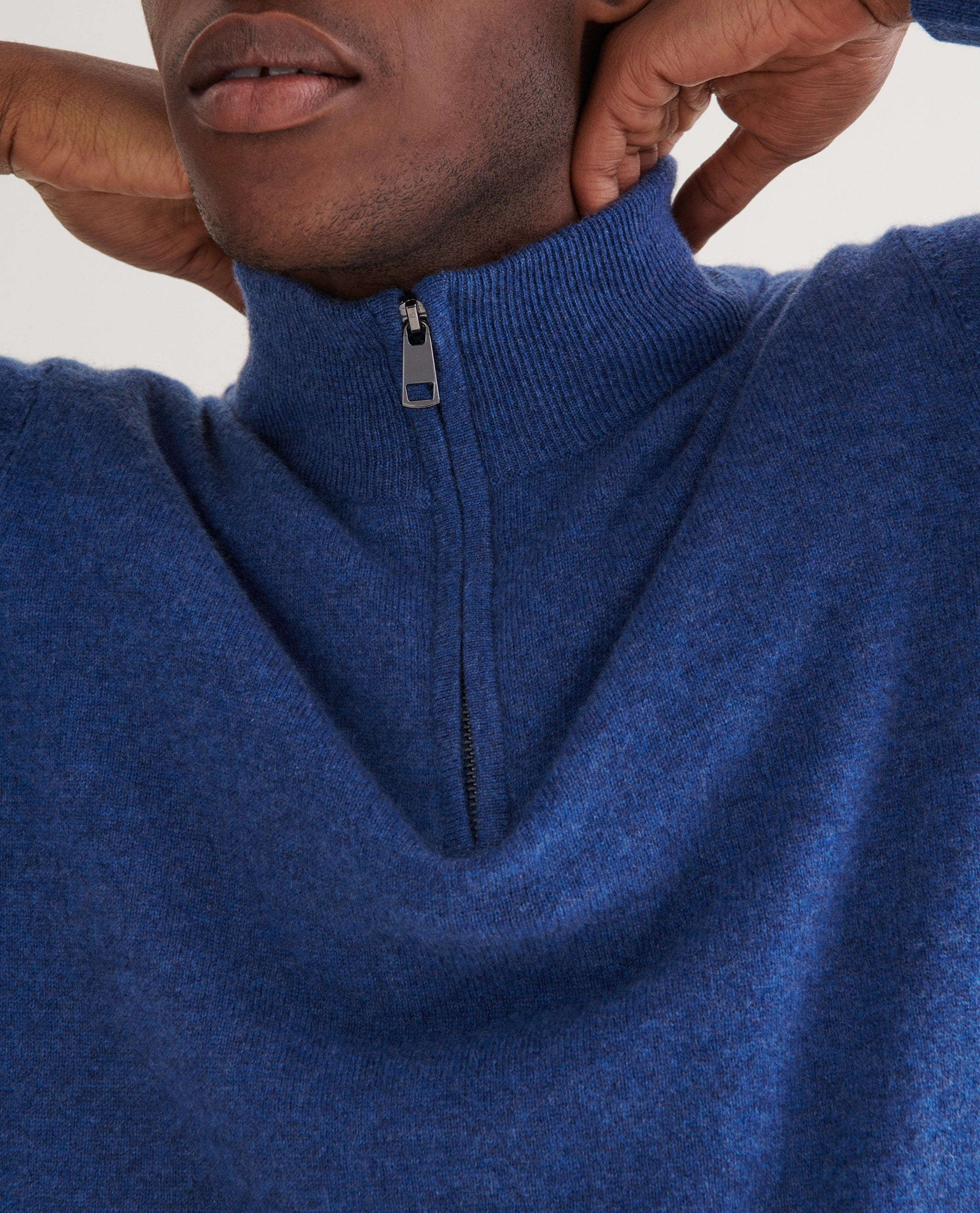 Men's Finest Cashmere 1/4 Zip Jumper - Image 43