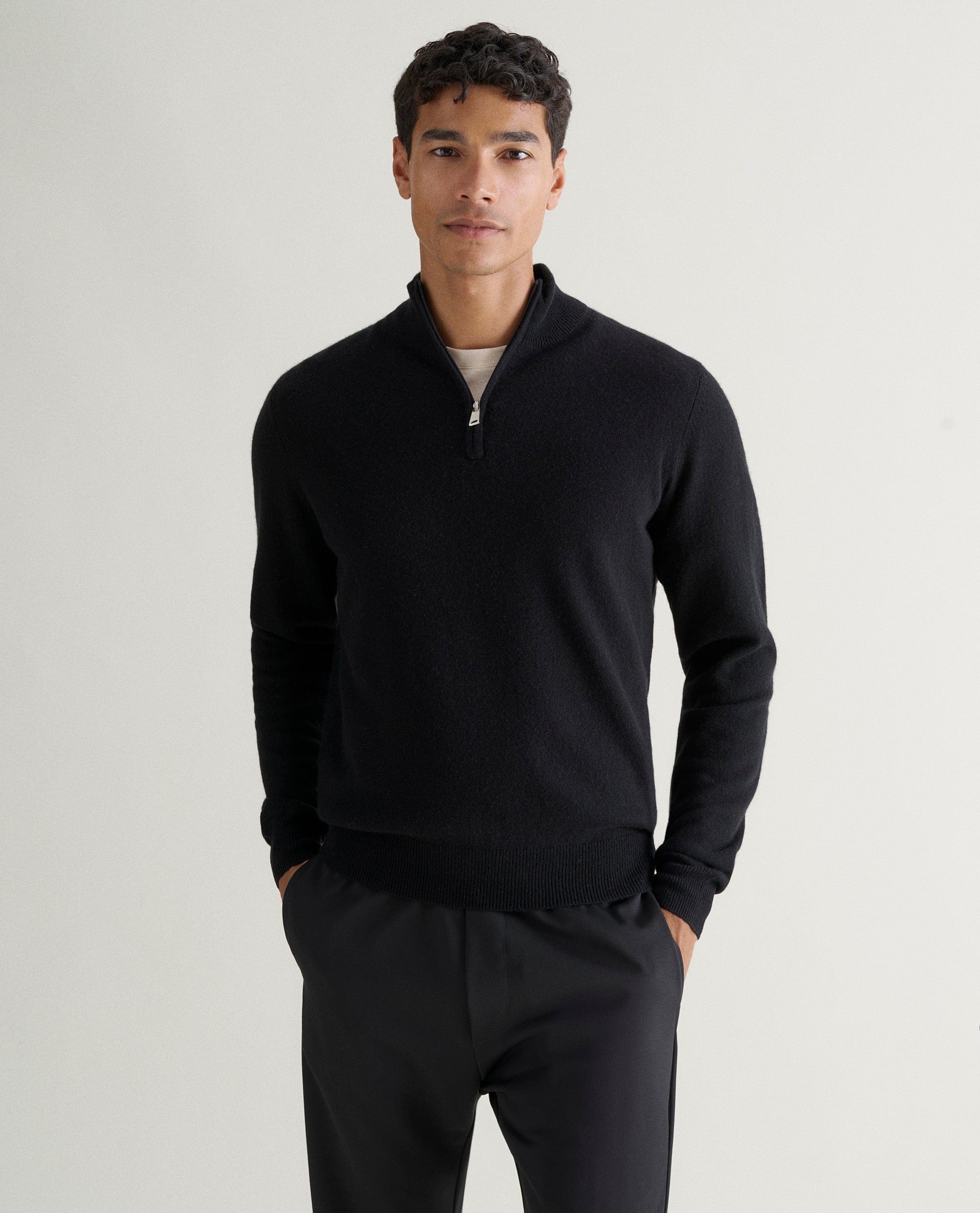 Men's Finest Cashmere 1/4 Zip Jumper - Image 47