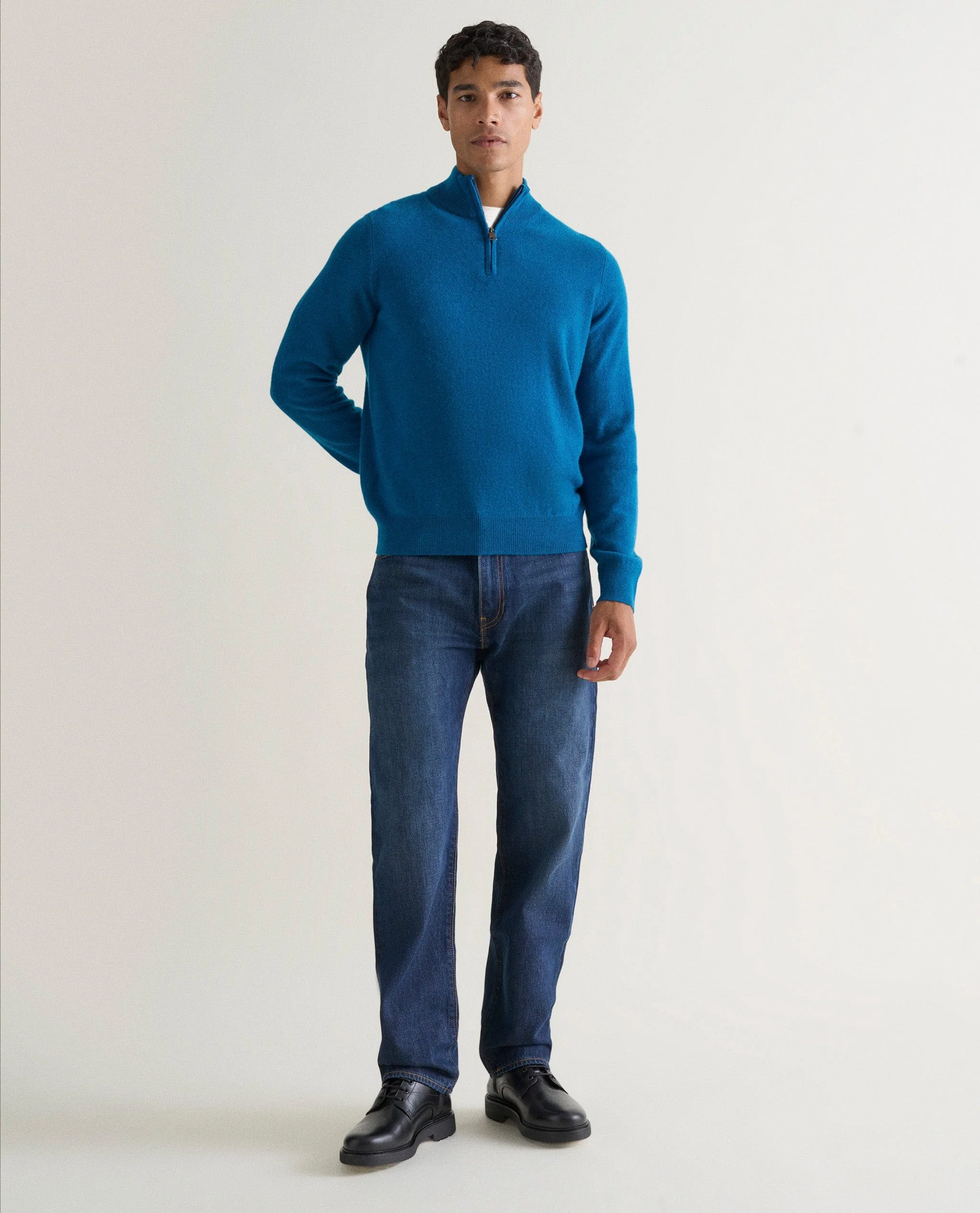 Men's Finest Cashmere 1/4 Zip Jumper - Image 50