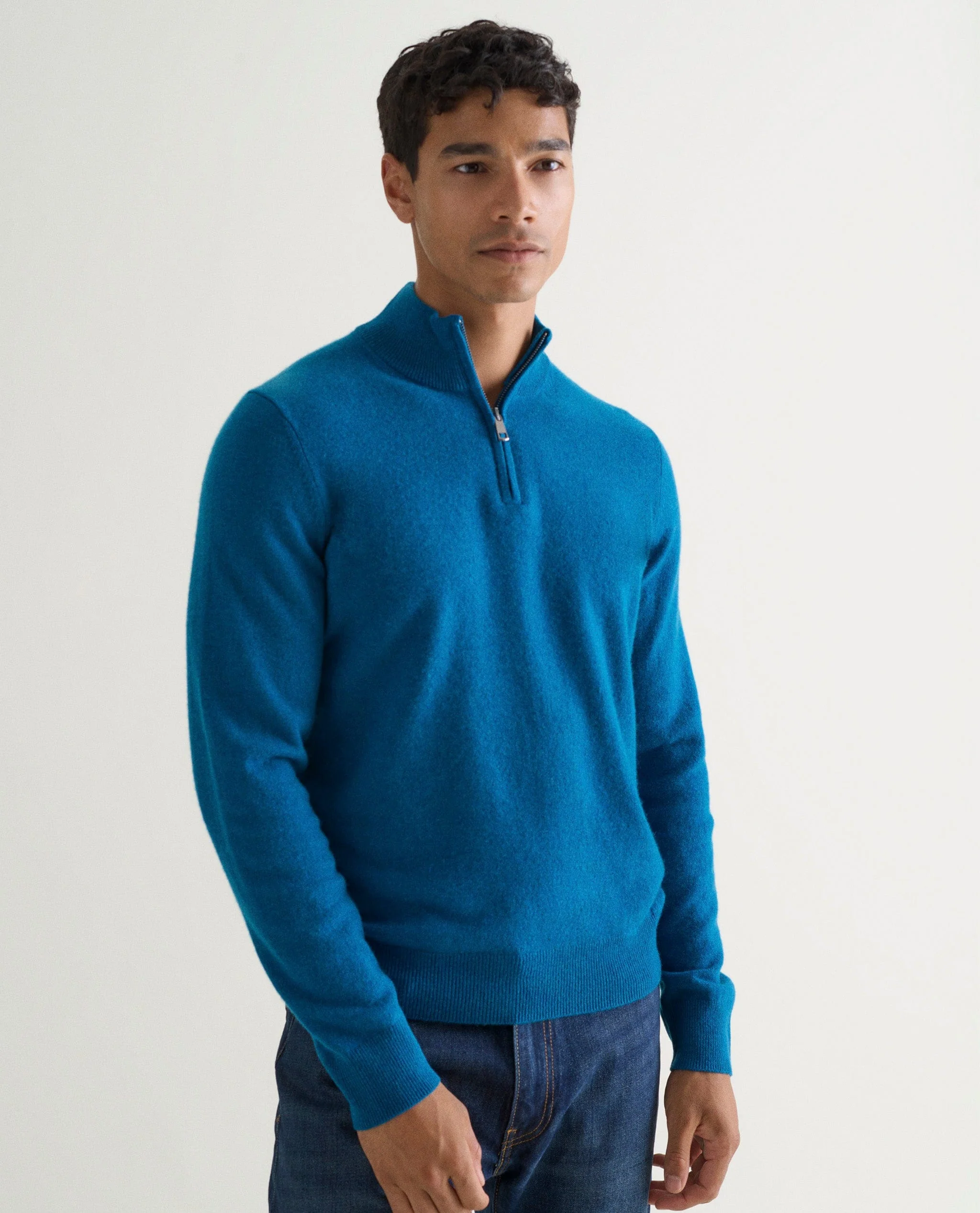 Men's Finest Cashmere 1/4 Zip Jumper - Image 52
