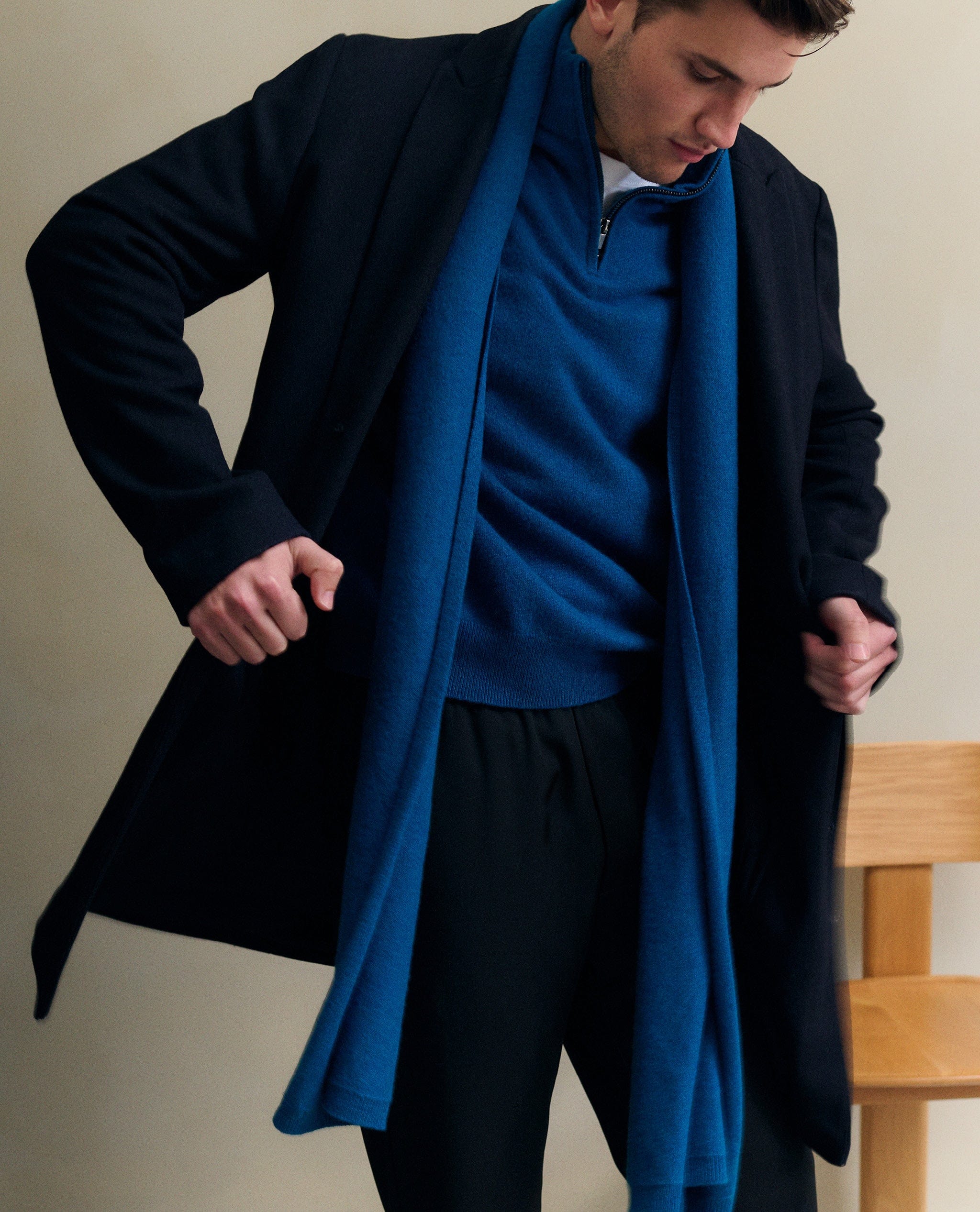 Men's Finest Cashmere 1/4 Zip Jumper - Image 54