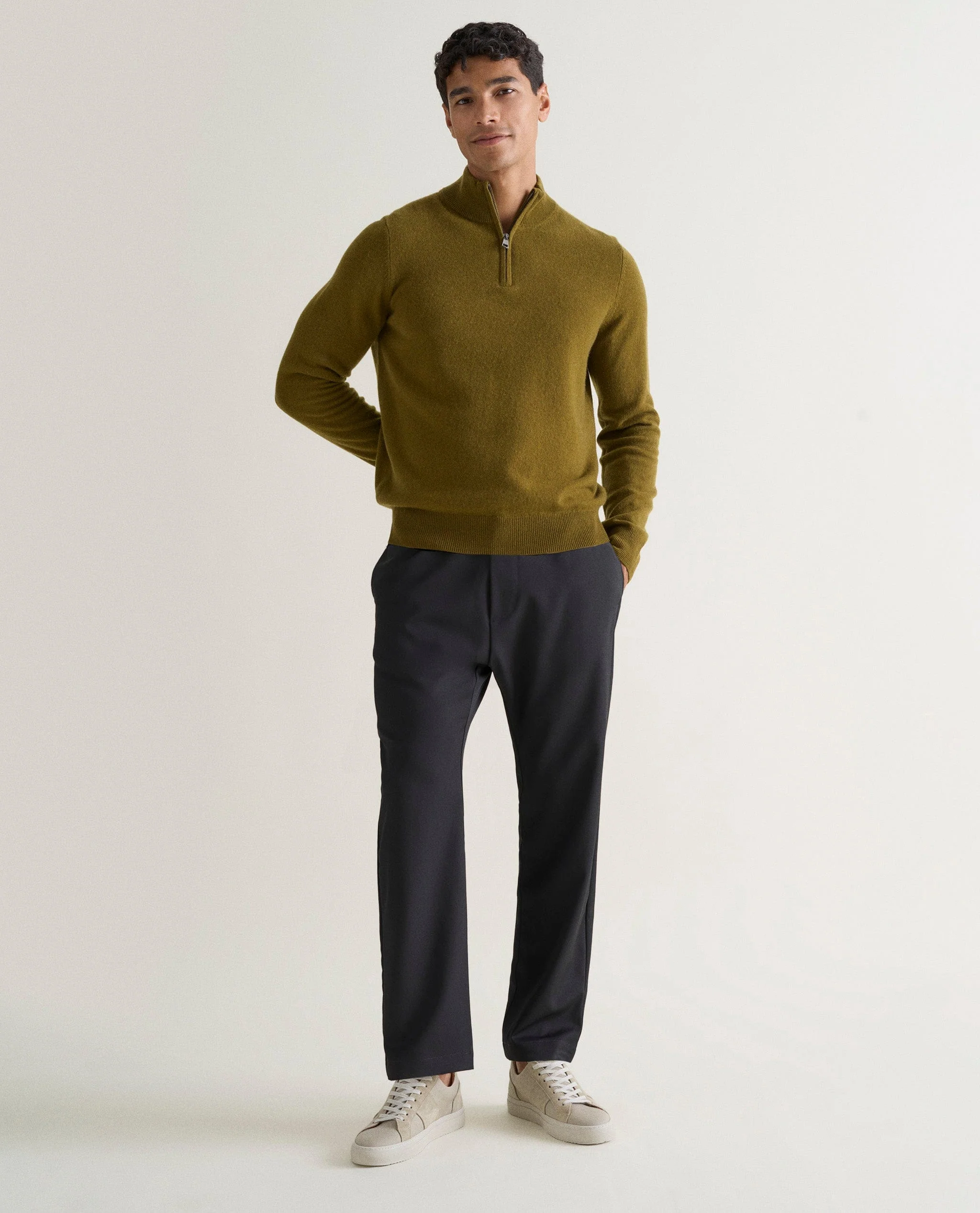Men's Finest Cashmere 1/4 Zip Jumper - Image 55