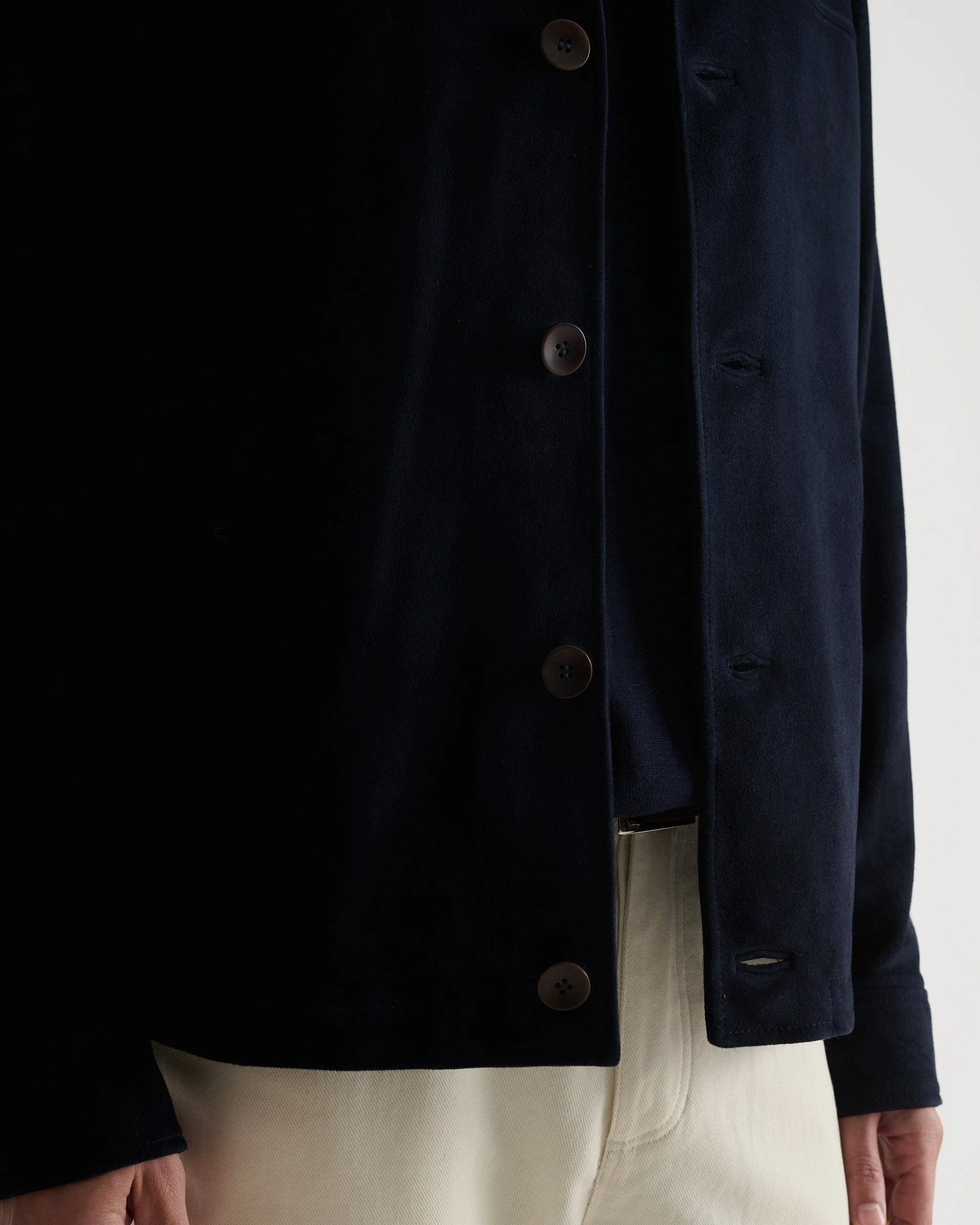 Men's Suede Jacket - Indigo - Image 5