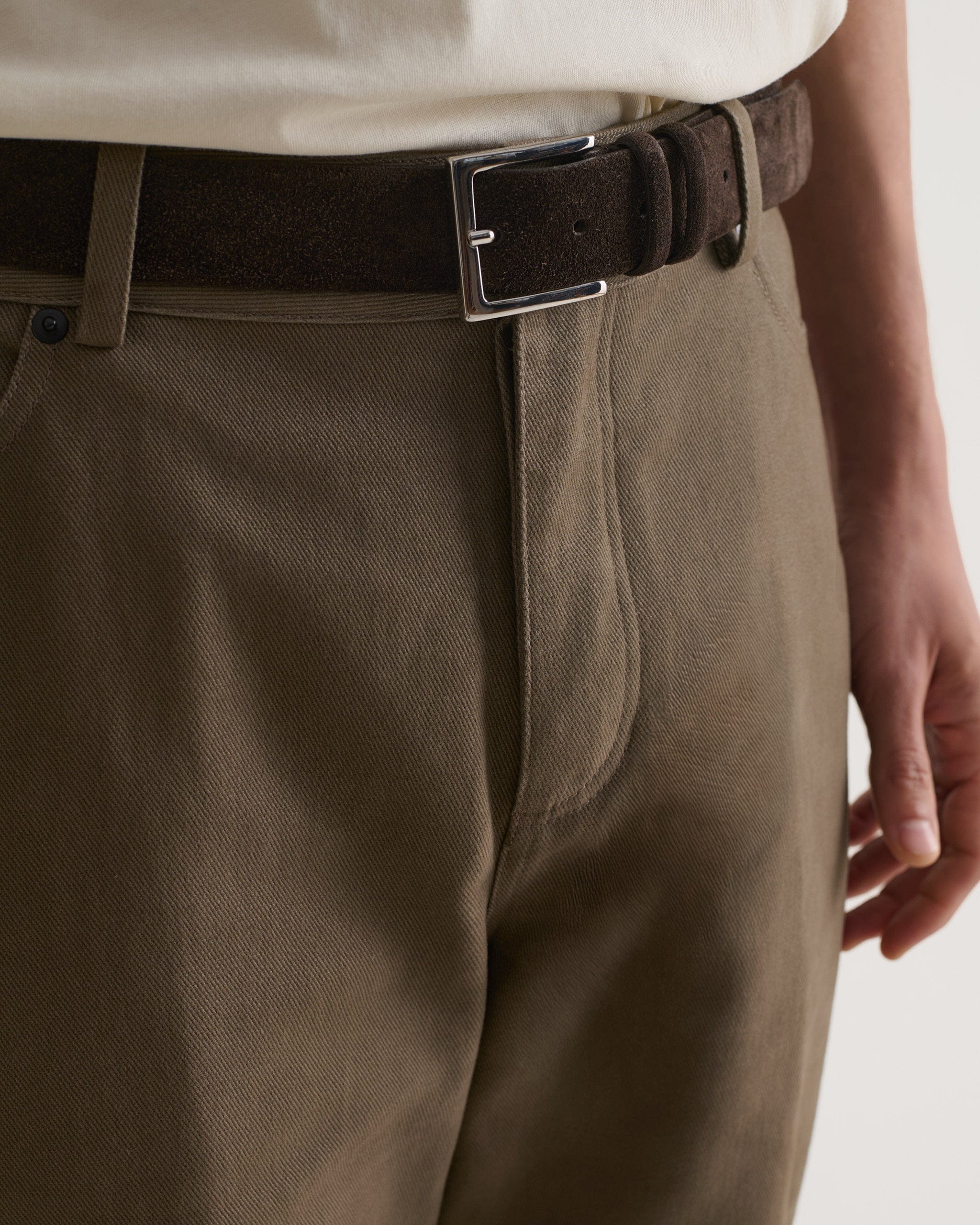 Men's Organic Cotton Straight Leg 5-Pocket Chino - Silt - Image 4
