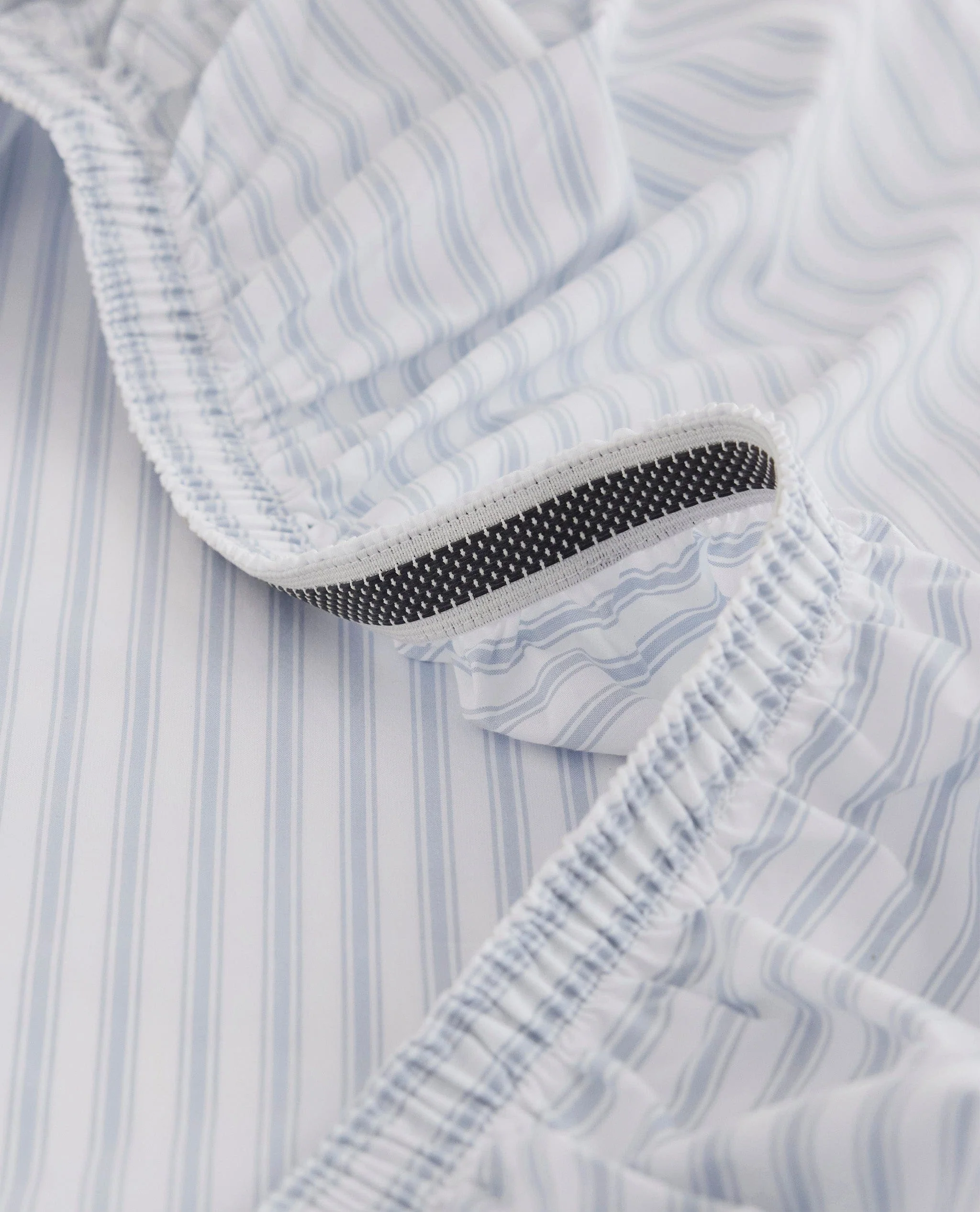 Crisp & Cool Organic Cotton Duvet Set - Blue Stripe Ticking - Image 3