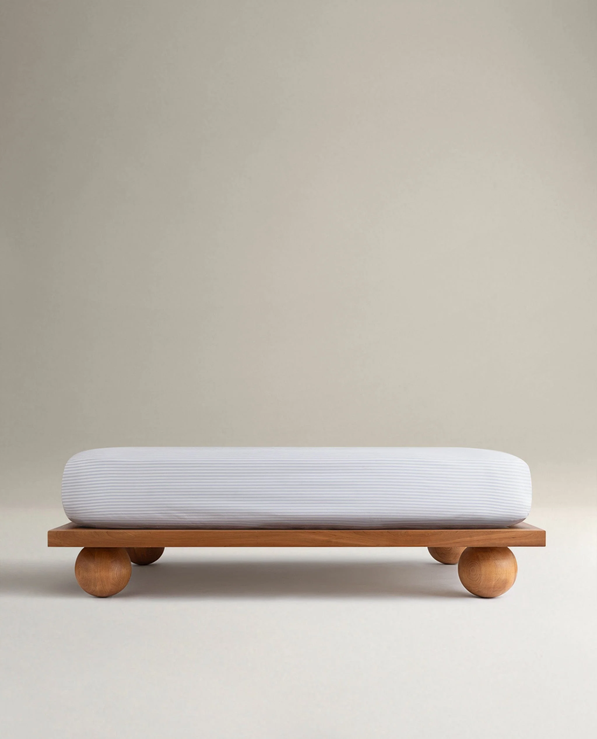 Crisp & Cool Organic Cotton Duvet Set - Blue Stripe Ticking - Image 4