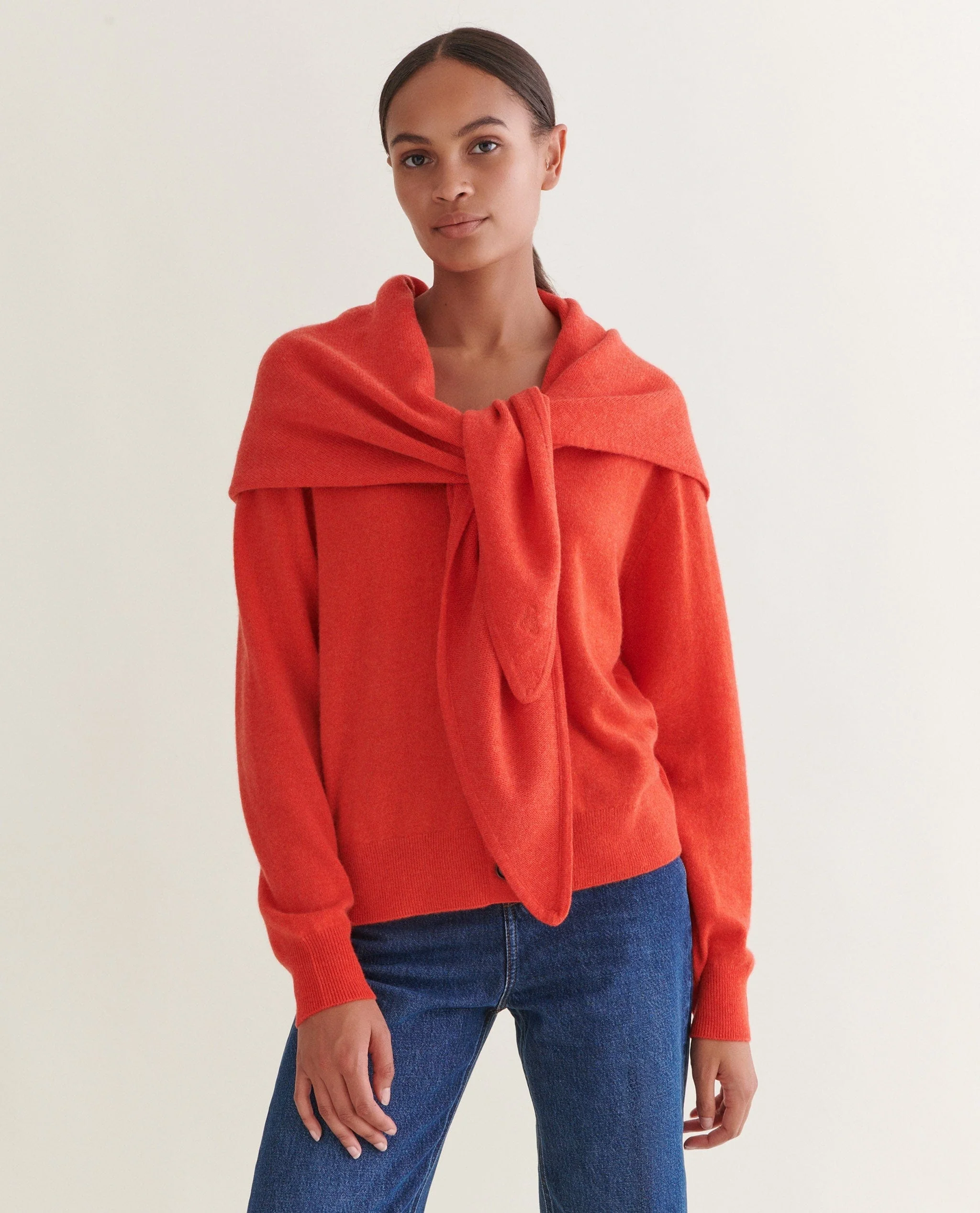 Women's Finest Cashmere Knitted V Neck Cardigan - Image 35