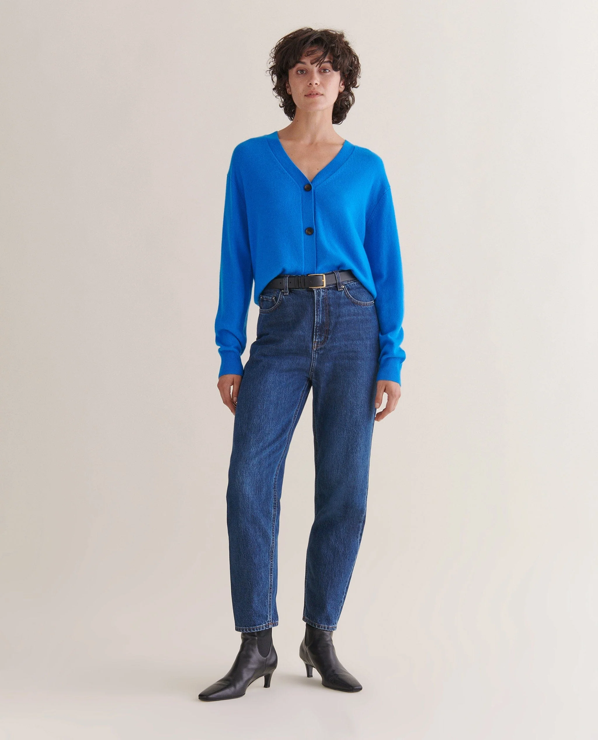 Women's Finest Cashmere Knitted V Neck Cardigan - Image 37