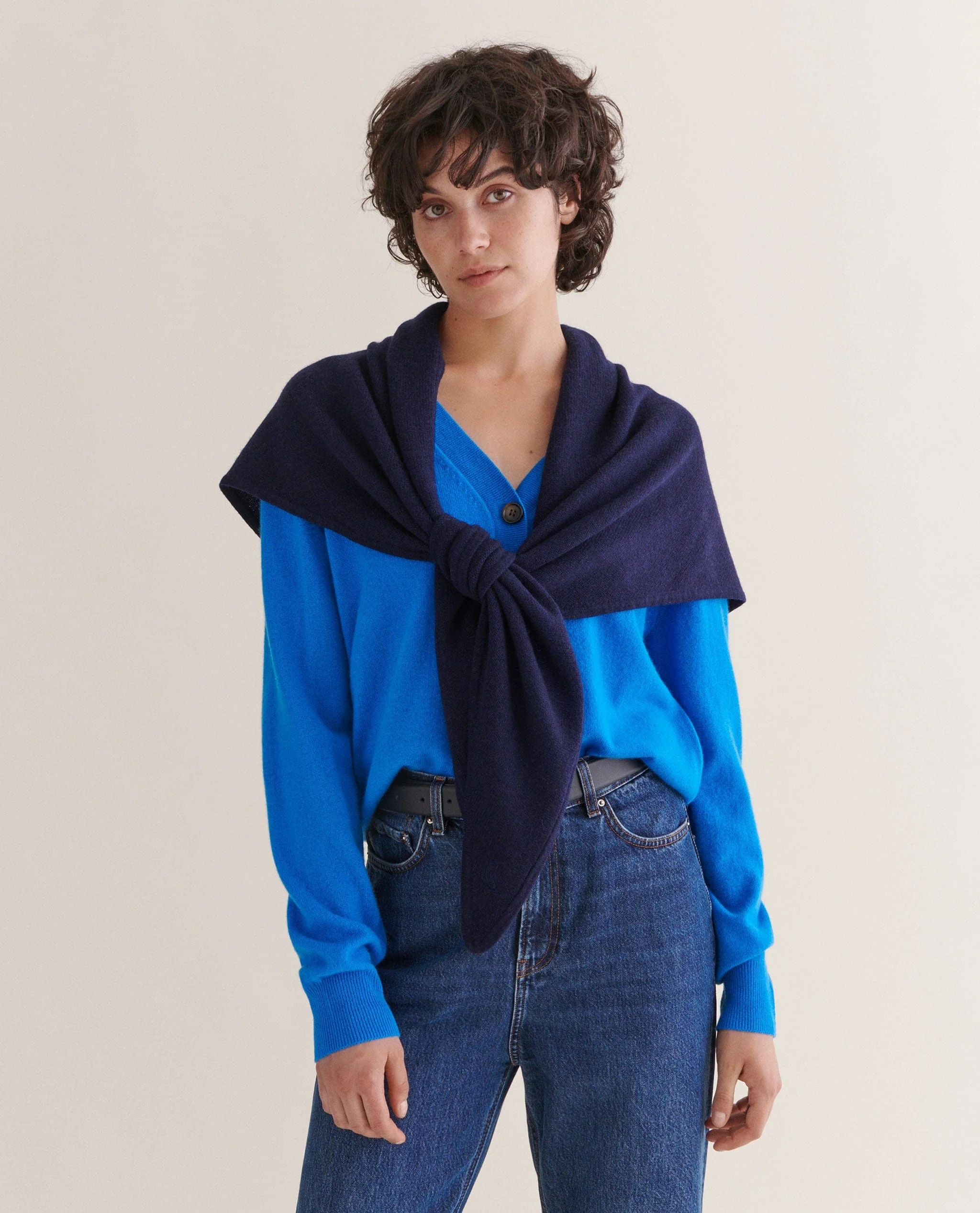 Women's Finest Cashmere Knitted V Neck Cardigan - Image 39