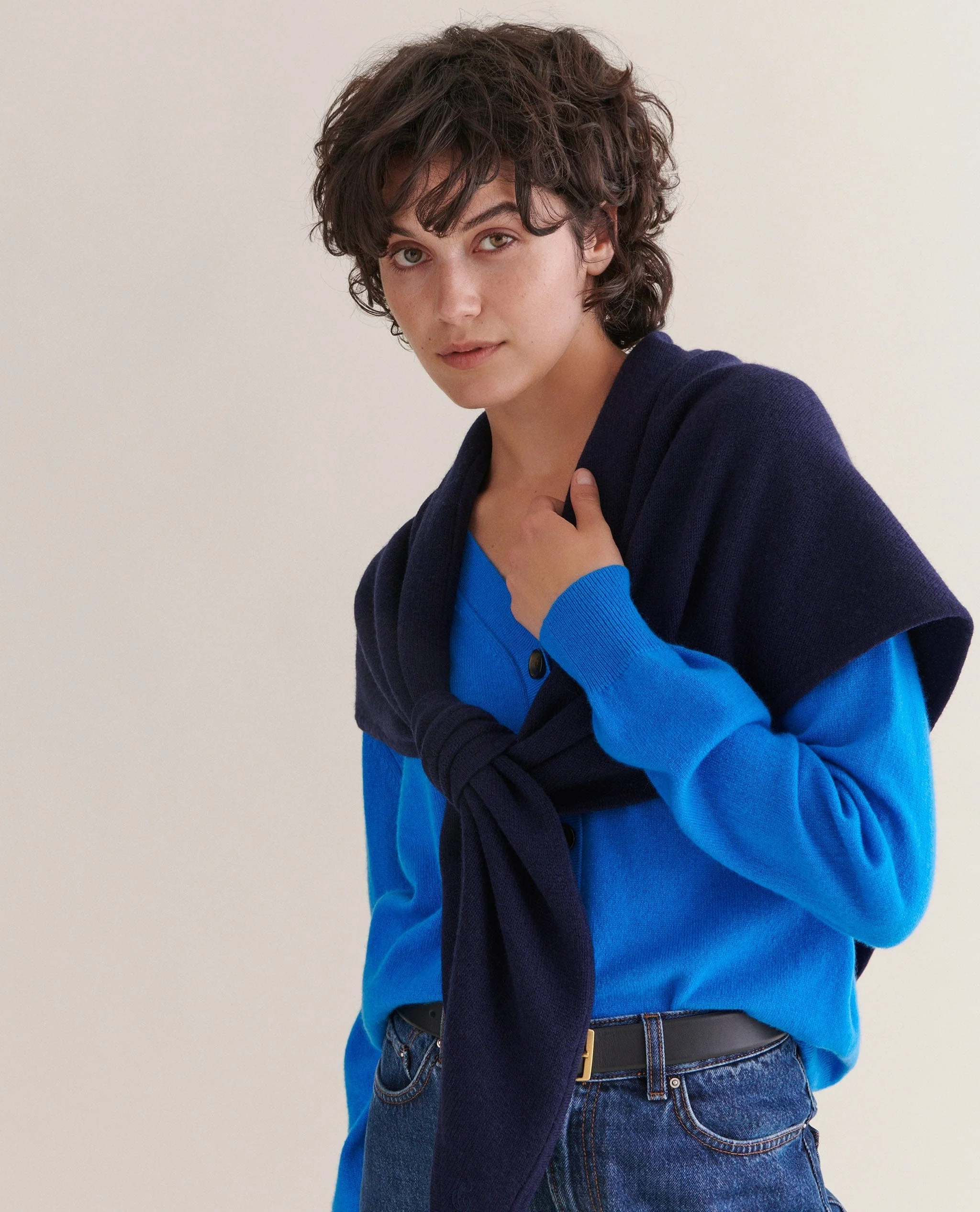 Women's Finest Cashmere Knitted V Neck Cardigan - Image 42