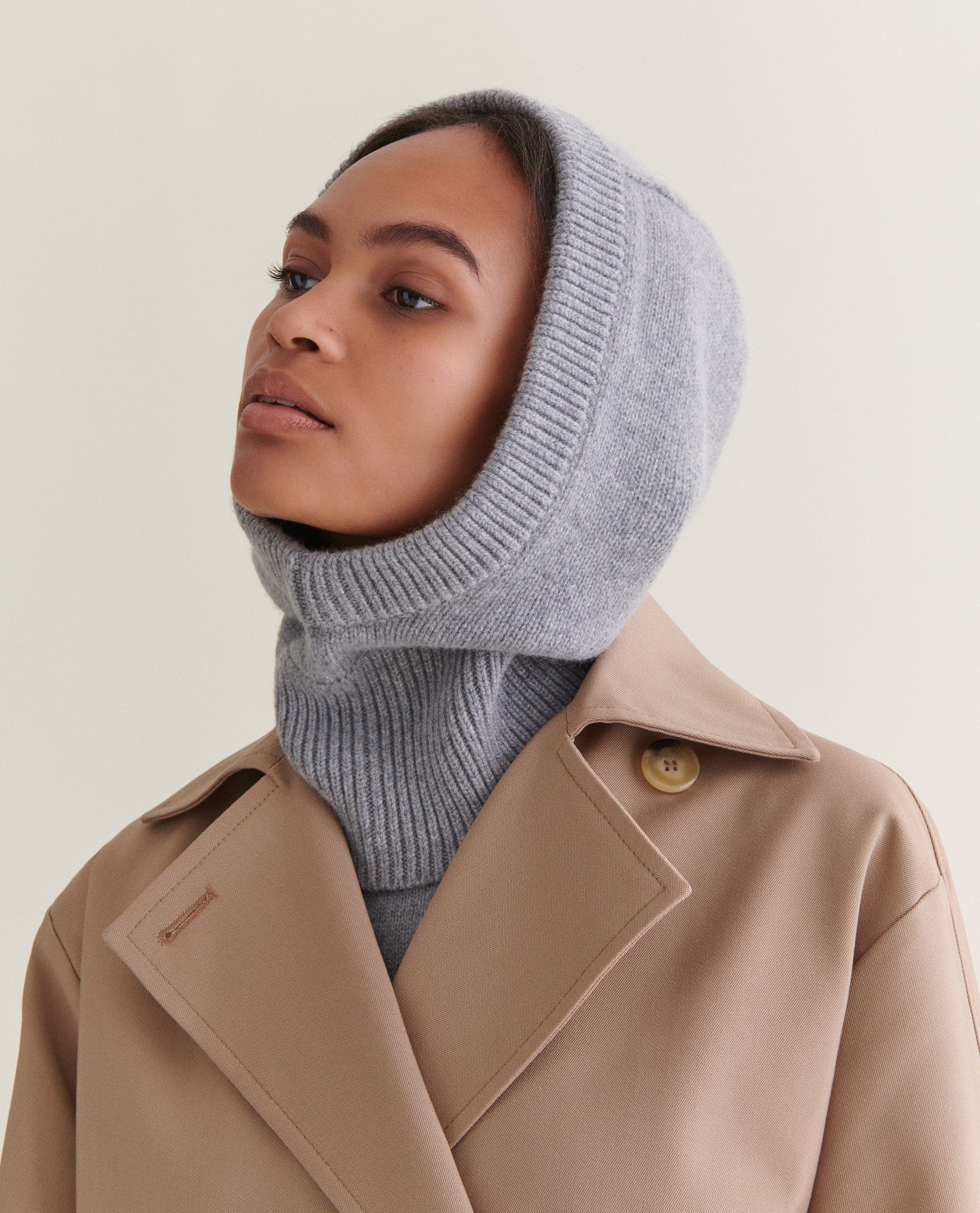 Women's Cashmere Merino Knitted Hood - Image 10
