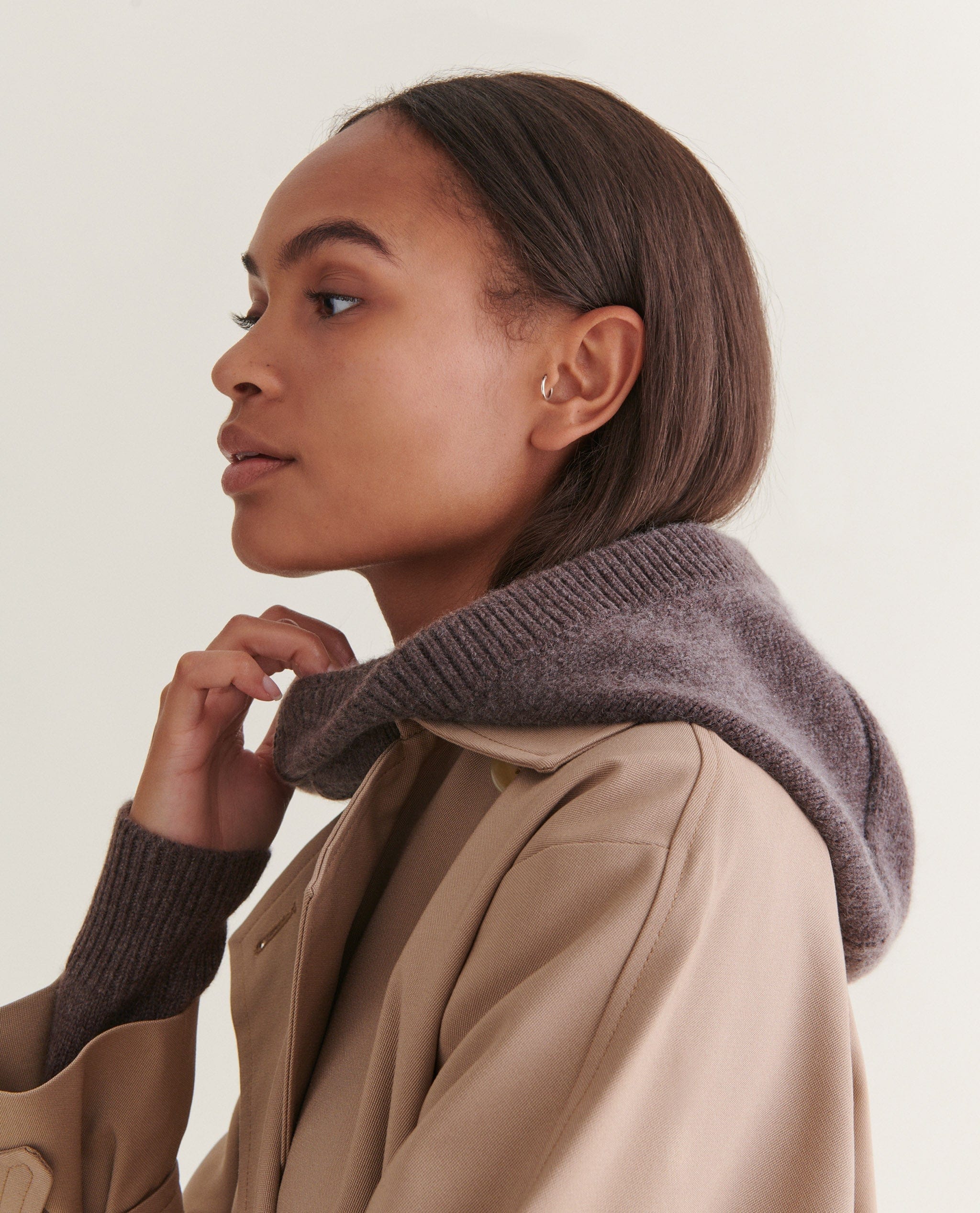 Women's Cashmere Merino Knitted Hood - Image 19