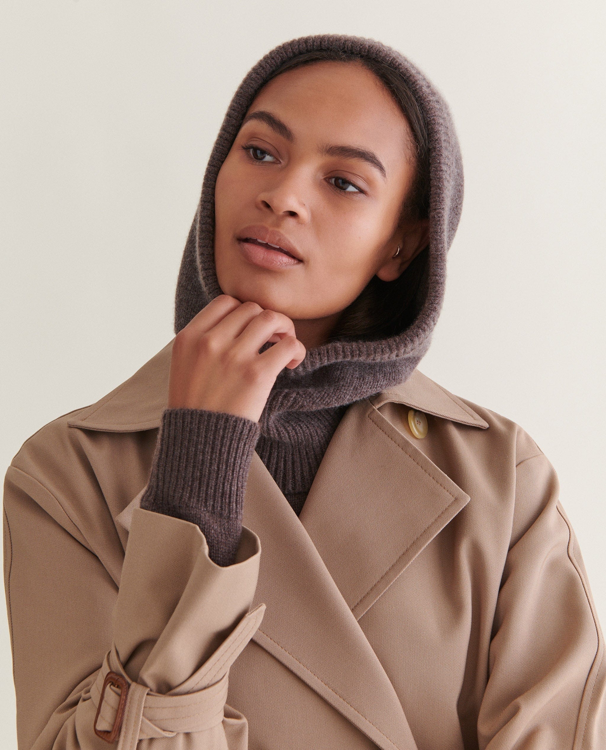 Women's Cashmere Merino Knitted Hood - Image 21