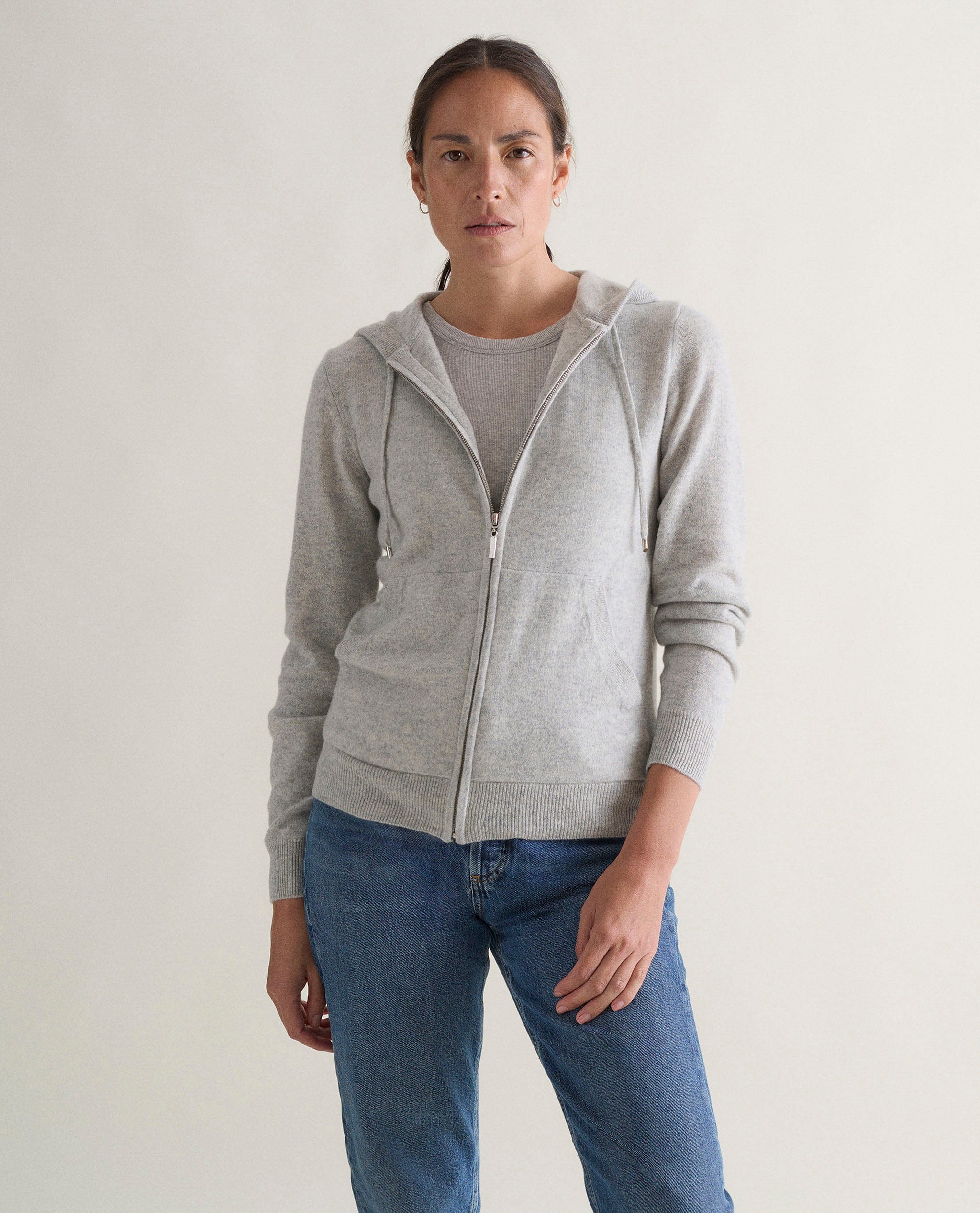 Women's Finest Cashmere Full Zip Hoodie - Image 12