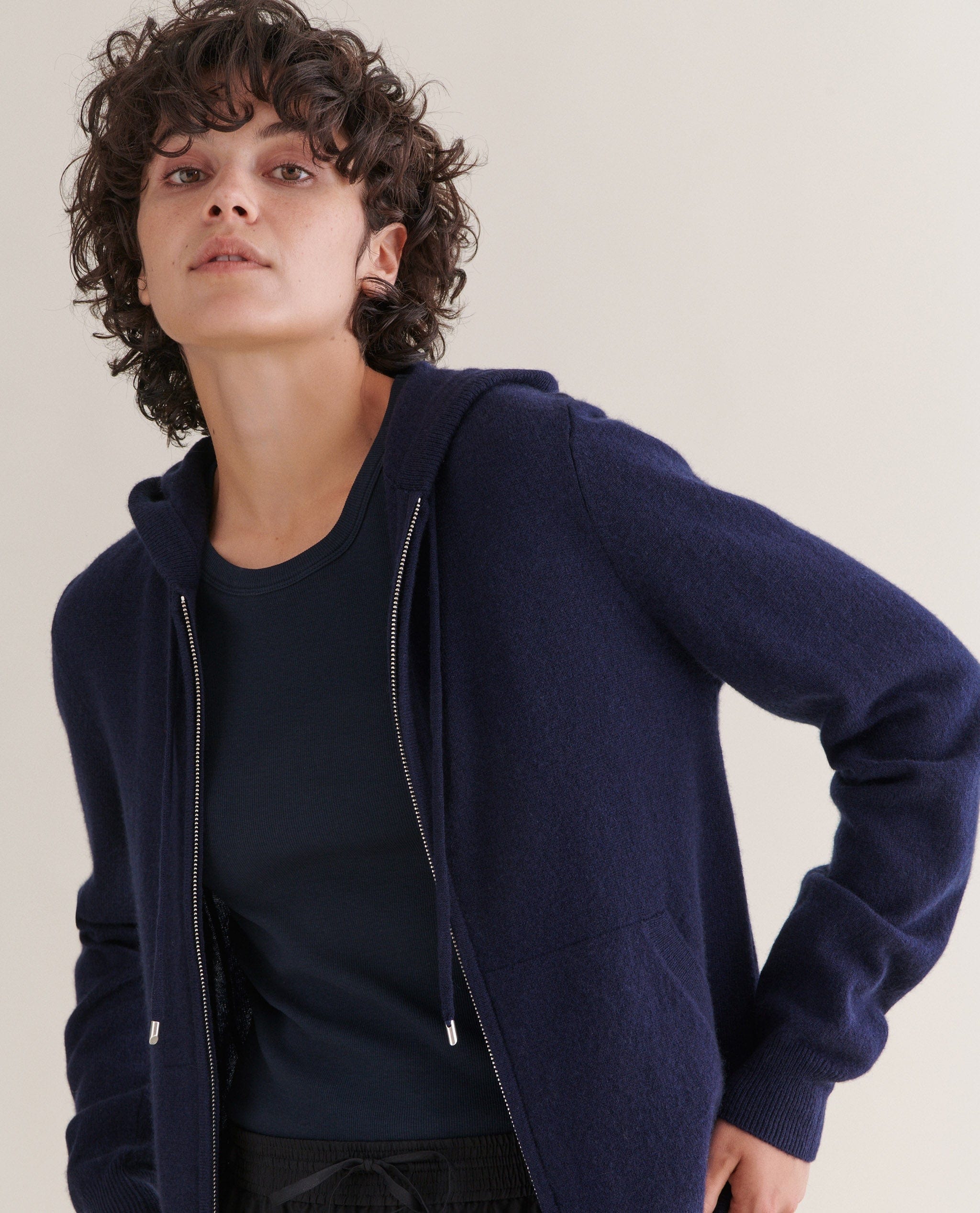 Women's Finest Cashmere Full Zip Hoodie - Image 15