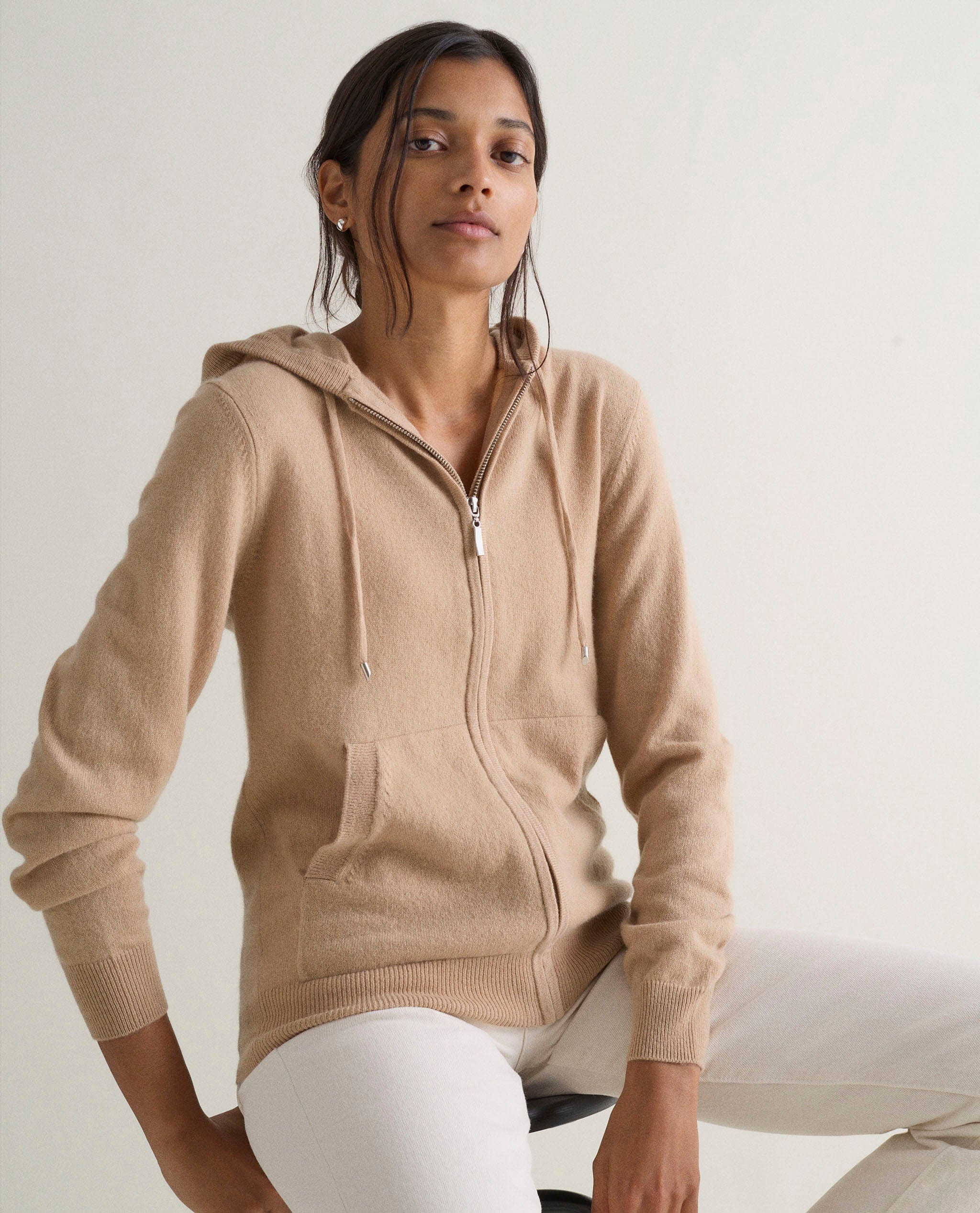 Women's Finest Cashmere Full Zip Hoodie - Image 17