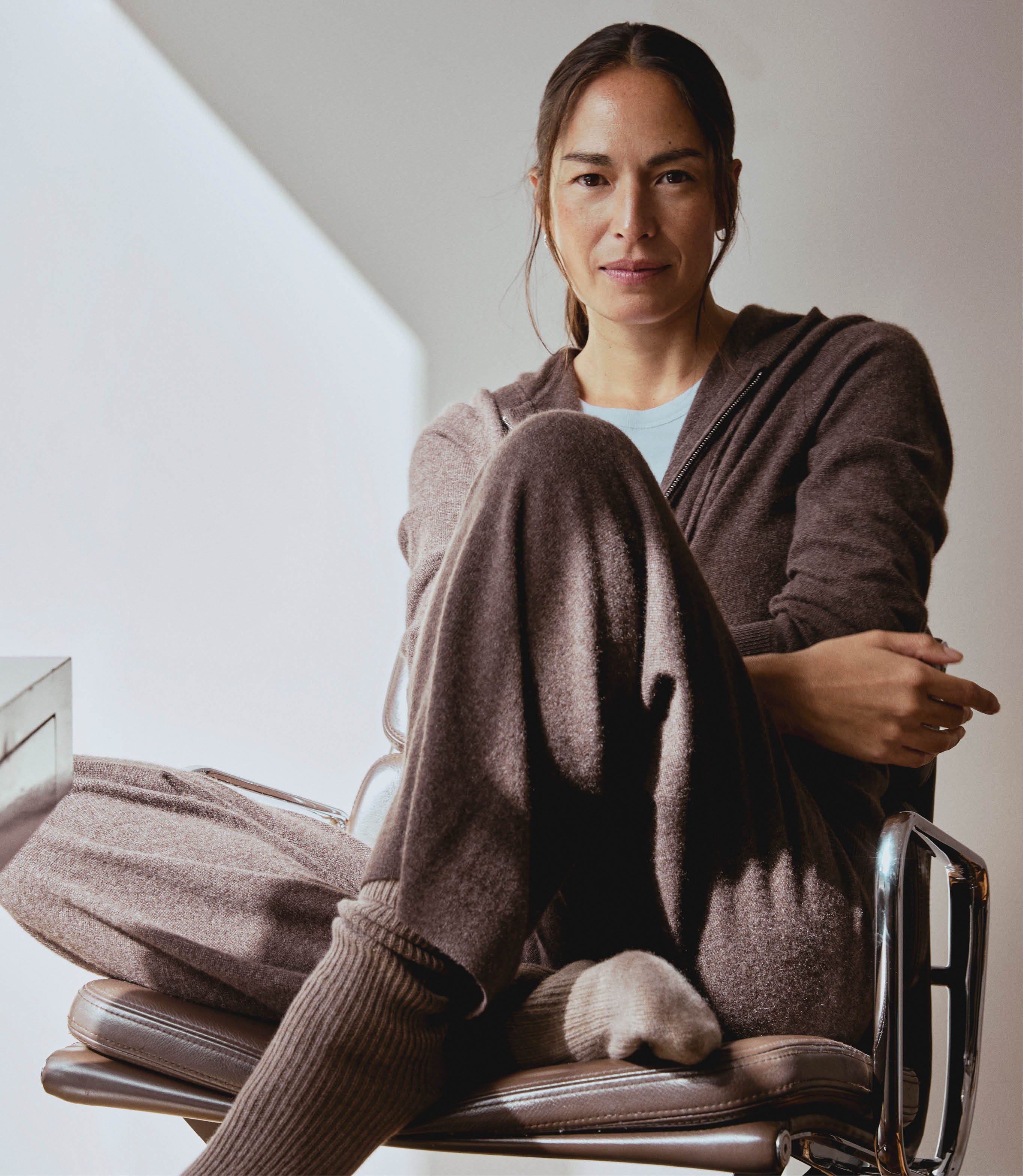 Women's Finest Cashmere Full Zip Hoodie - Image 5