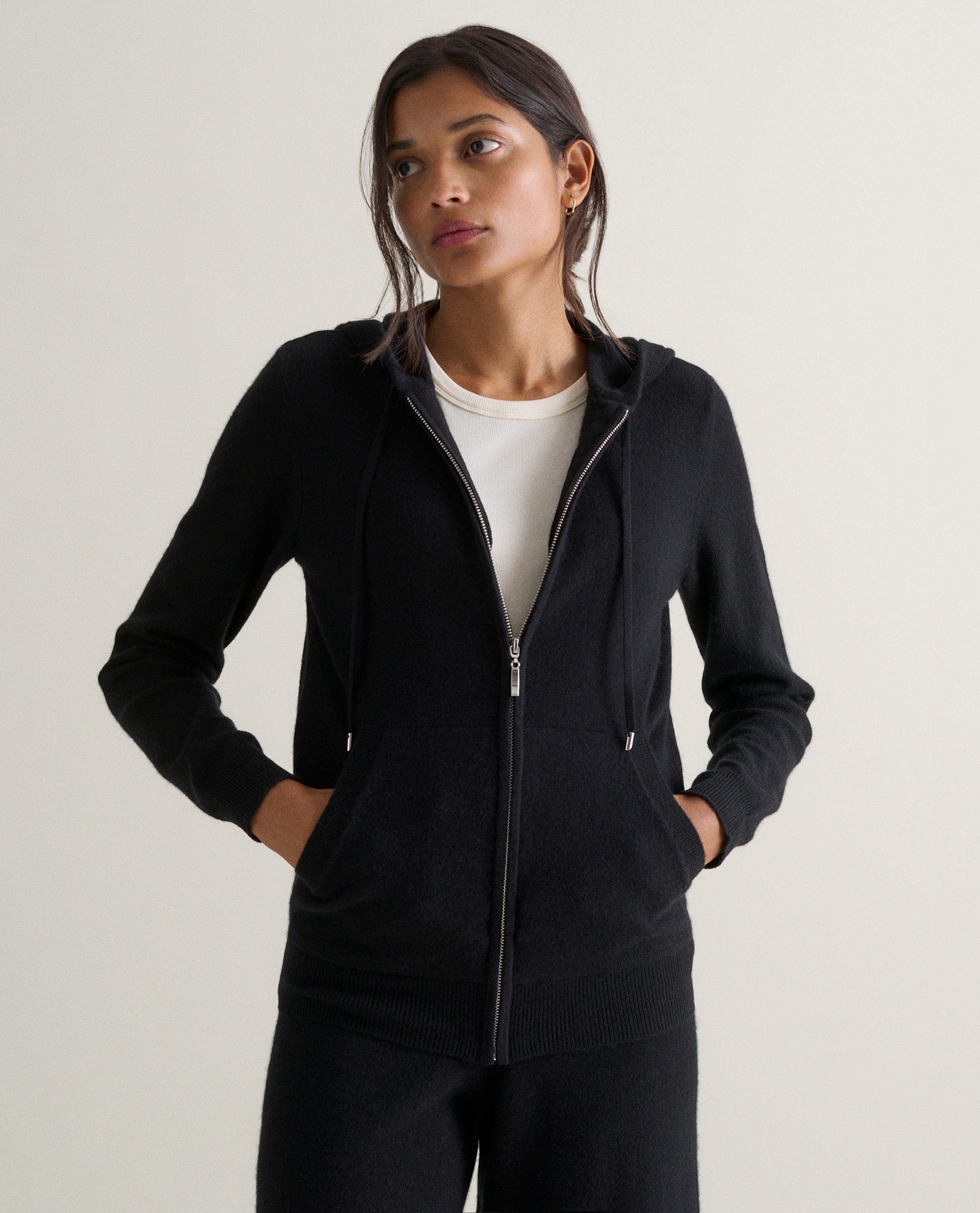 Women's Finest Cashmere Full Zip Hoodie - Image 6